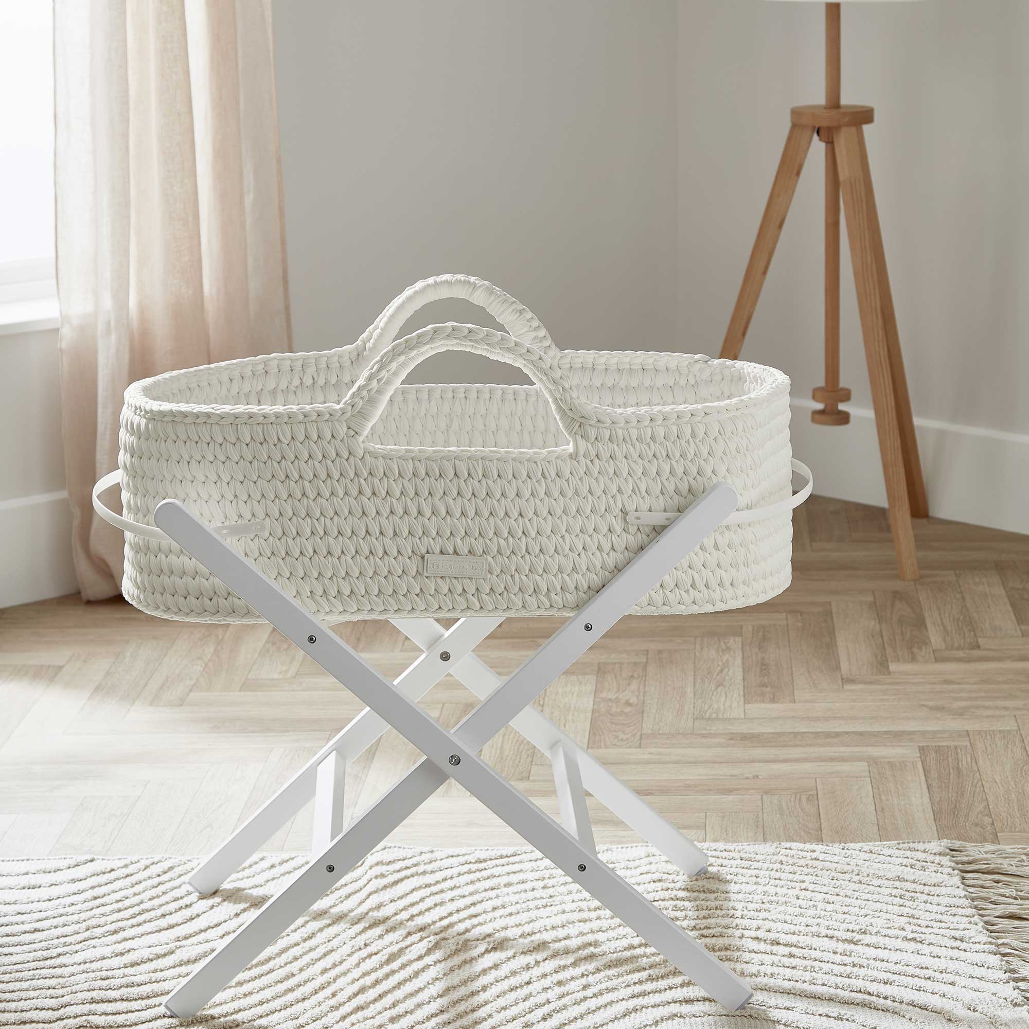 Ickle Bubba moses baskets Nova Moses Basket & Stand - Cloud/White 67-003-000-808