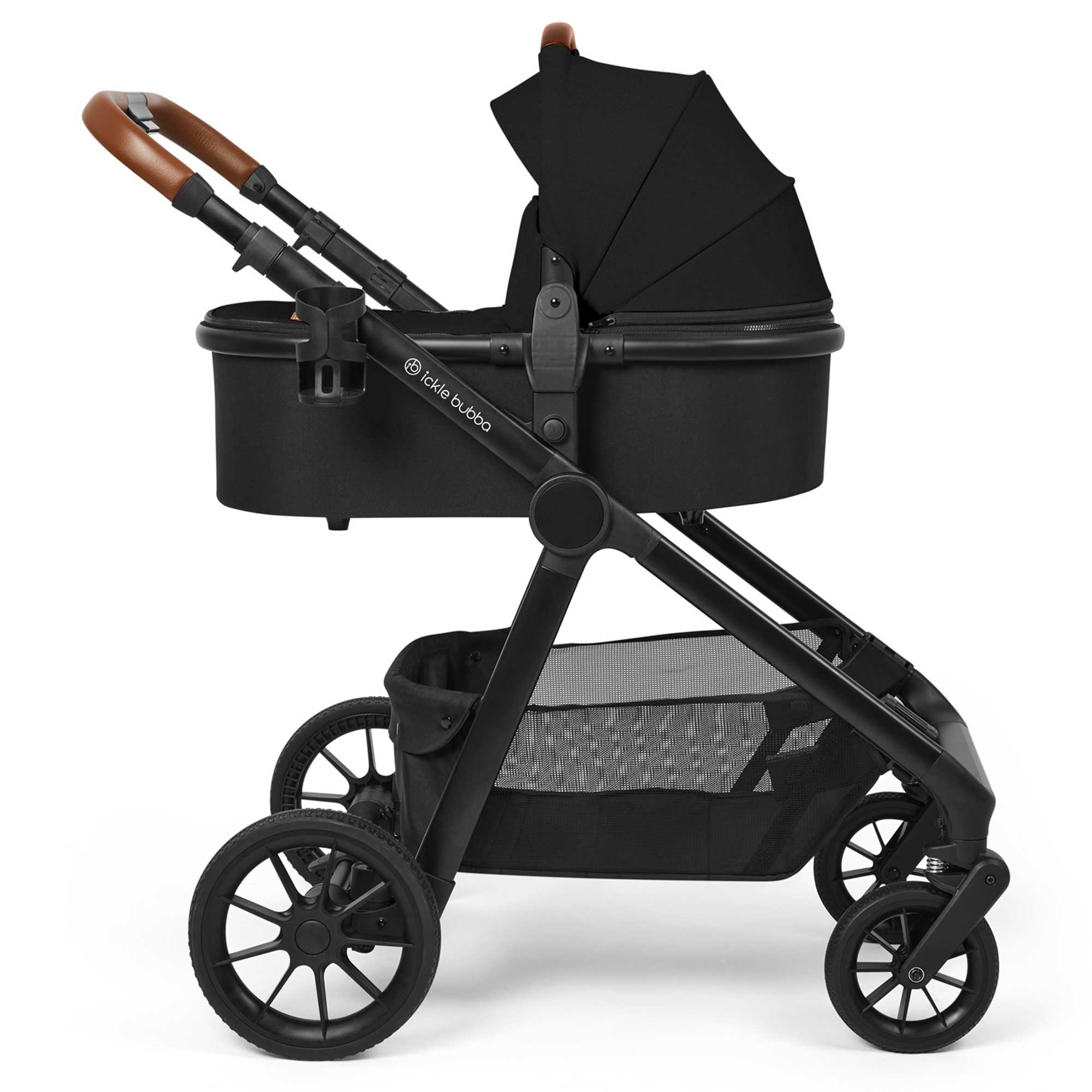 Ickle Bubba pushchairs & buggies Ickle Bubba Virgo 2 in 1  Pushchair - Black/Black/Tan 12-001-000-003