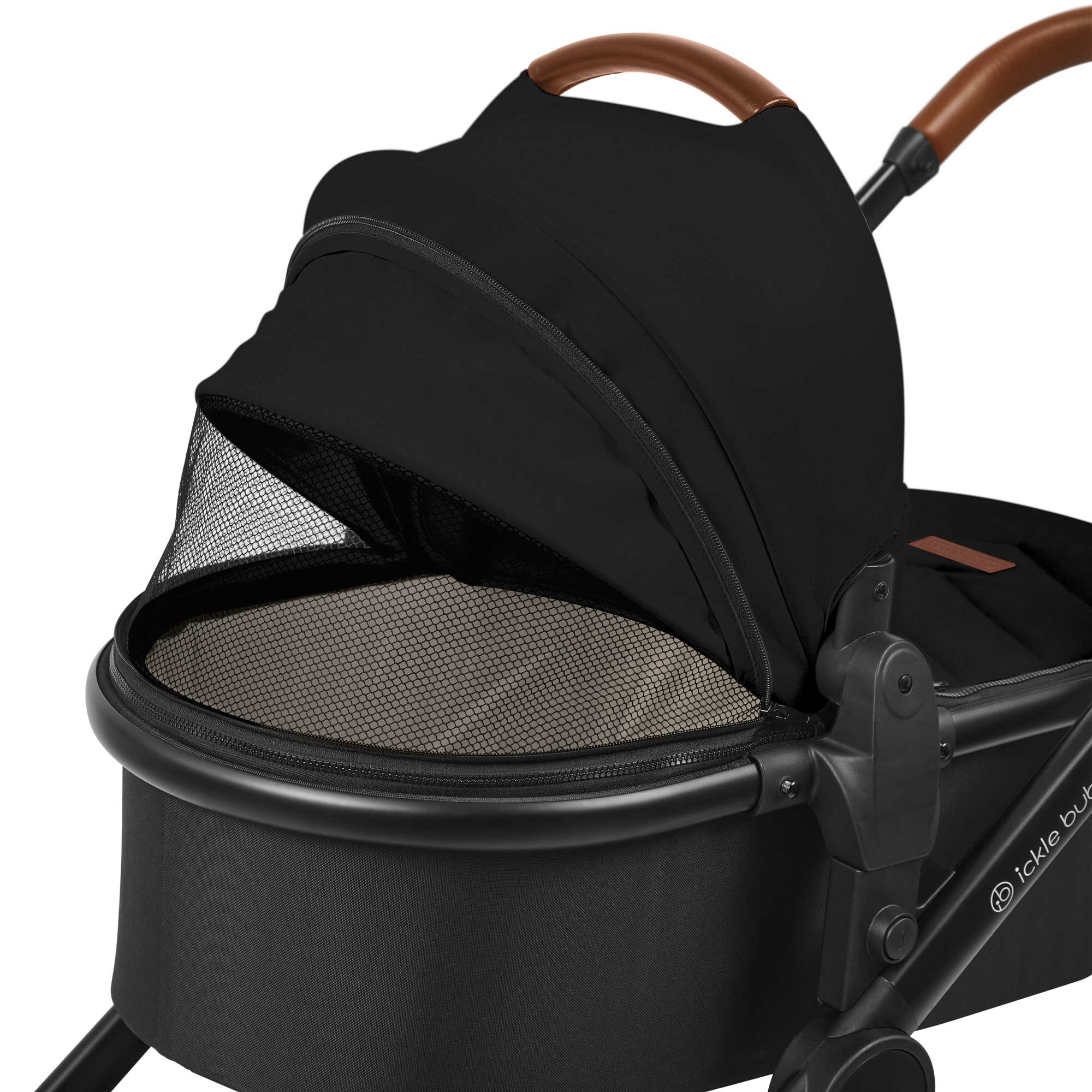 Ickle Bubba pushchairs & buggies Ickle Bubba Virgo 2 in 1  Pushchair - Black/Black/Tan 12-001-000-003