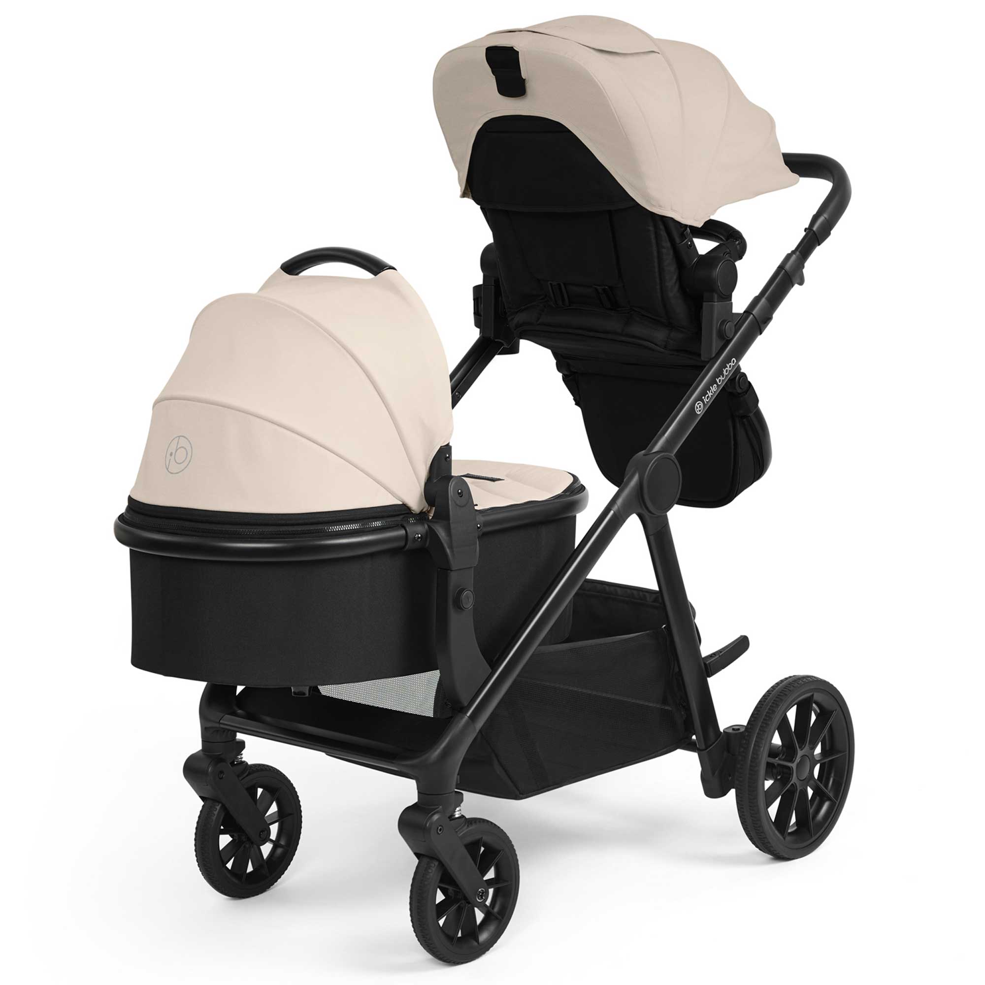 Ickle Bubba pushchairs & buggies Ickle Bubba Virgo 2 in 1  Pushchair - Black/Stone/Black 12-001-000-163