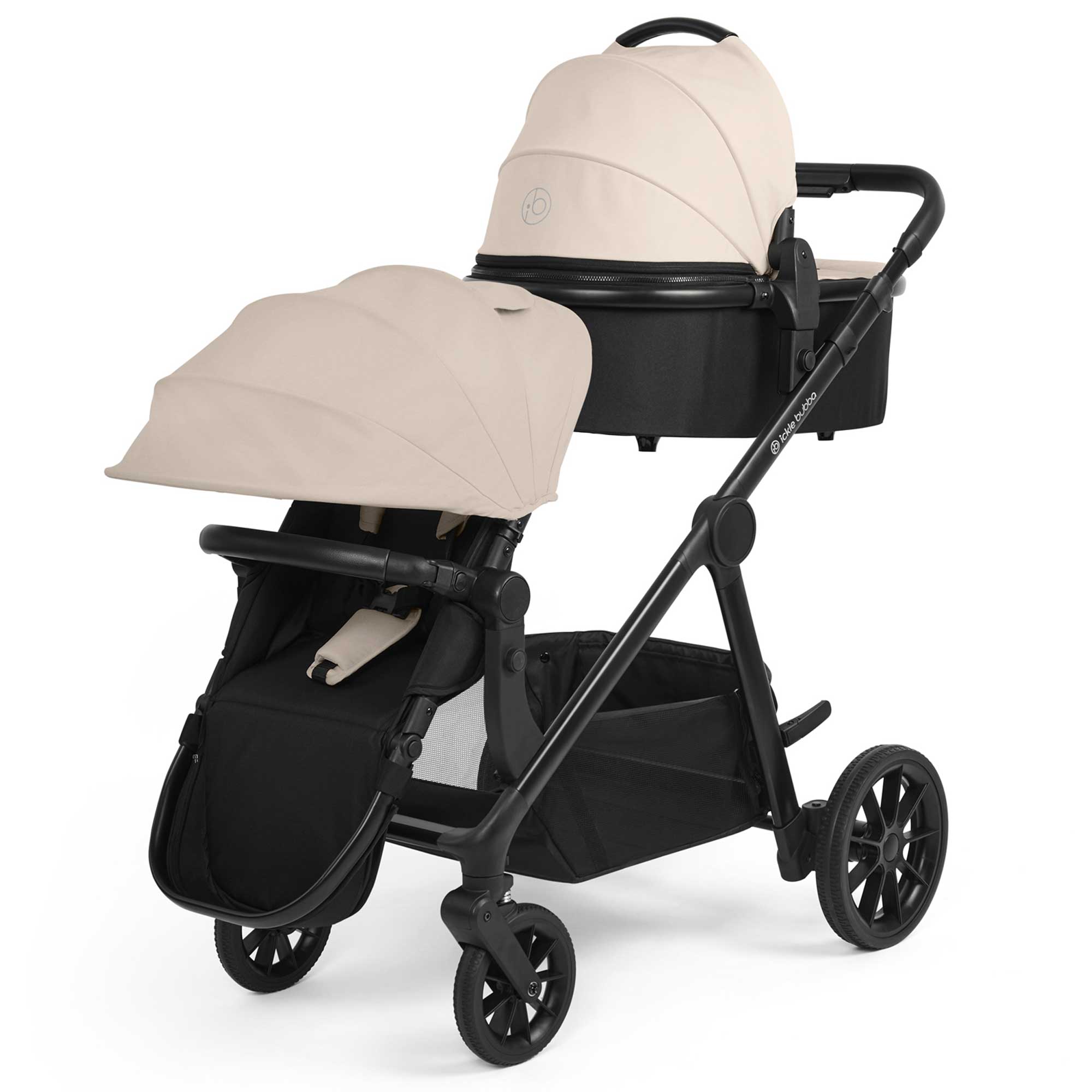 Ickle Bubba pushchairs & buggies Ickle Bubba Virgo 2 in 1  Pushchair - Black/Stone/Black 12-001-000-163