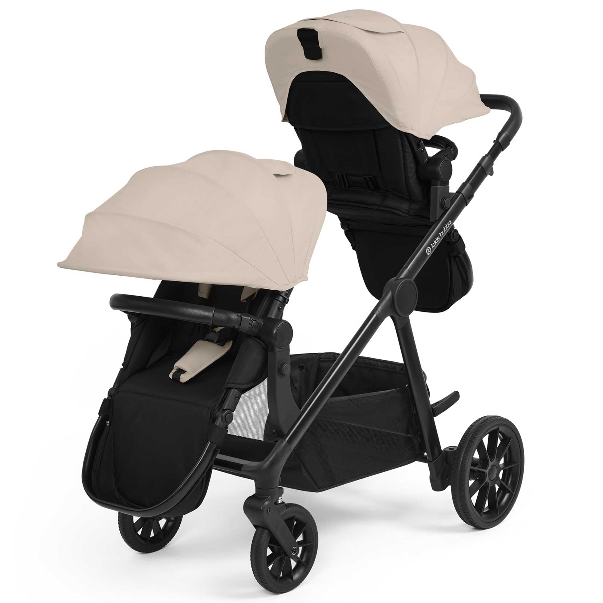 Ickle Bubba pushchairs & buggies Ickle Bubba Virgo 2 in 1  Pushchair - Black/Stone/Black 12-001-000-163