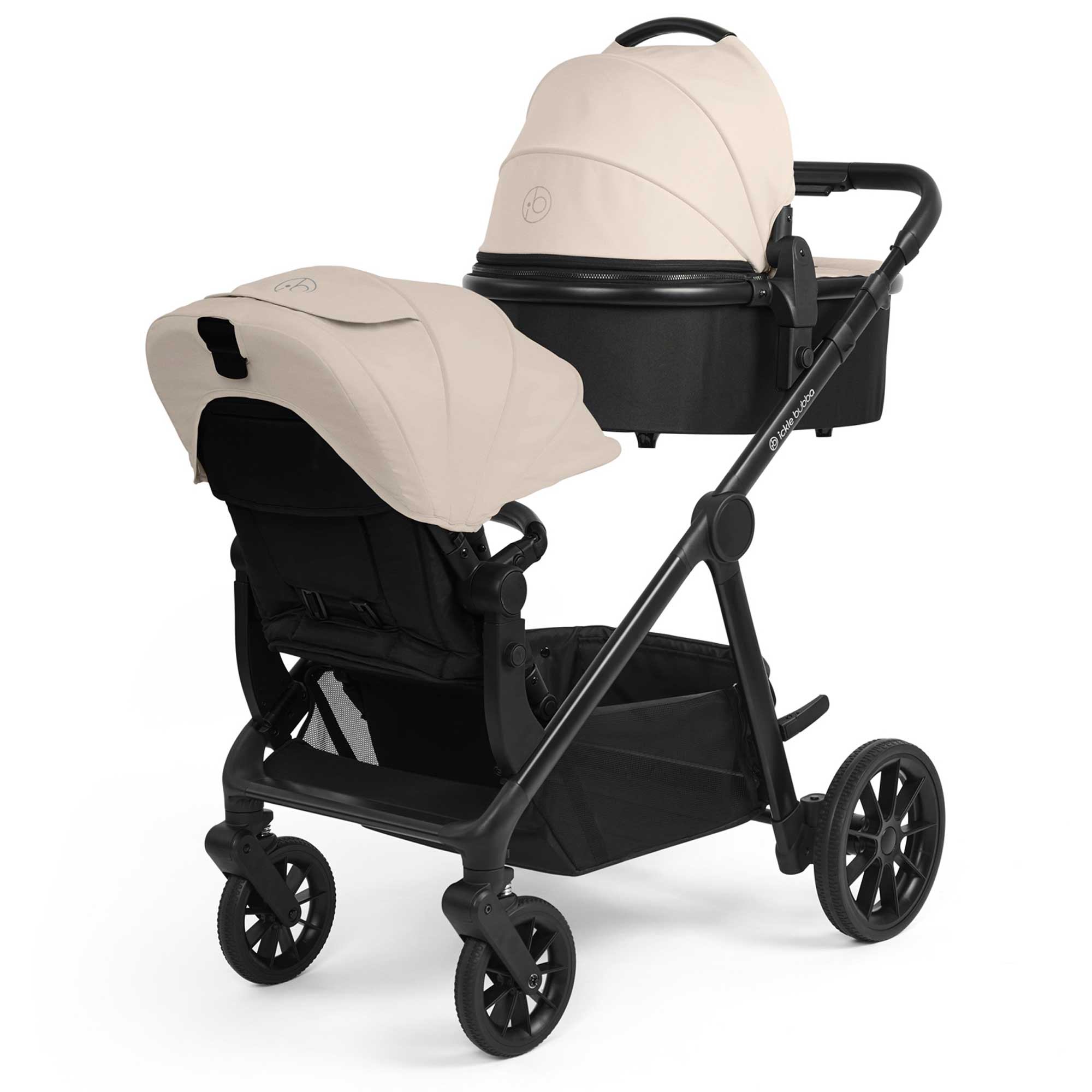 Ickle Bubba pushchairs & buggies Ickle Bubba Virgo 2 in 1  Pushchair - Black/Stone/Black 12-001-000-163