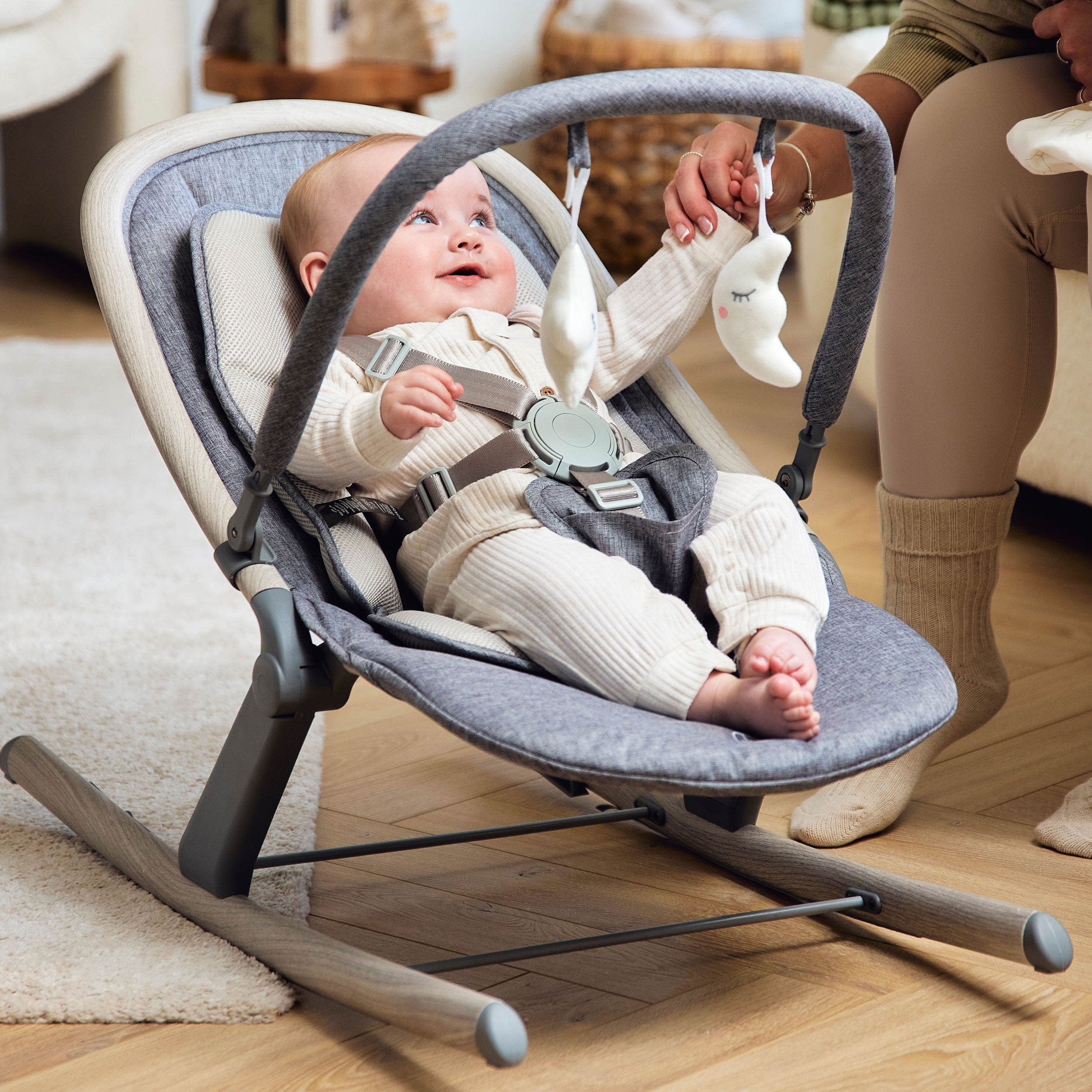 Ickle Bubba rocking bouncing cradles Ickle Bubba Stella Rocker - Ash Grey 59-010-000-802