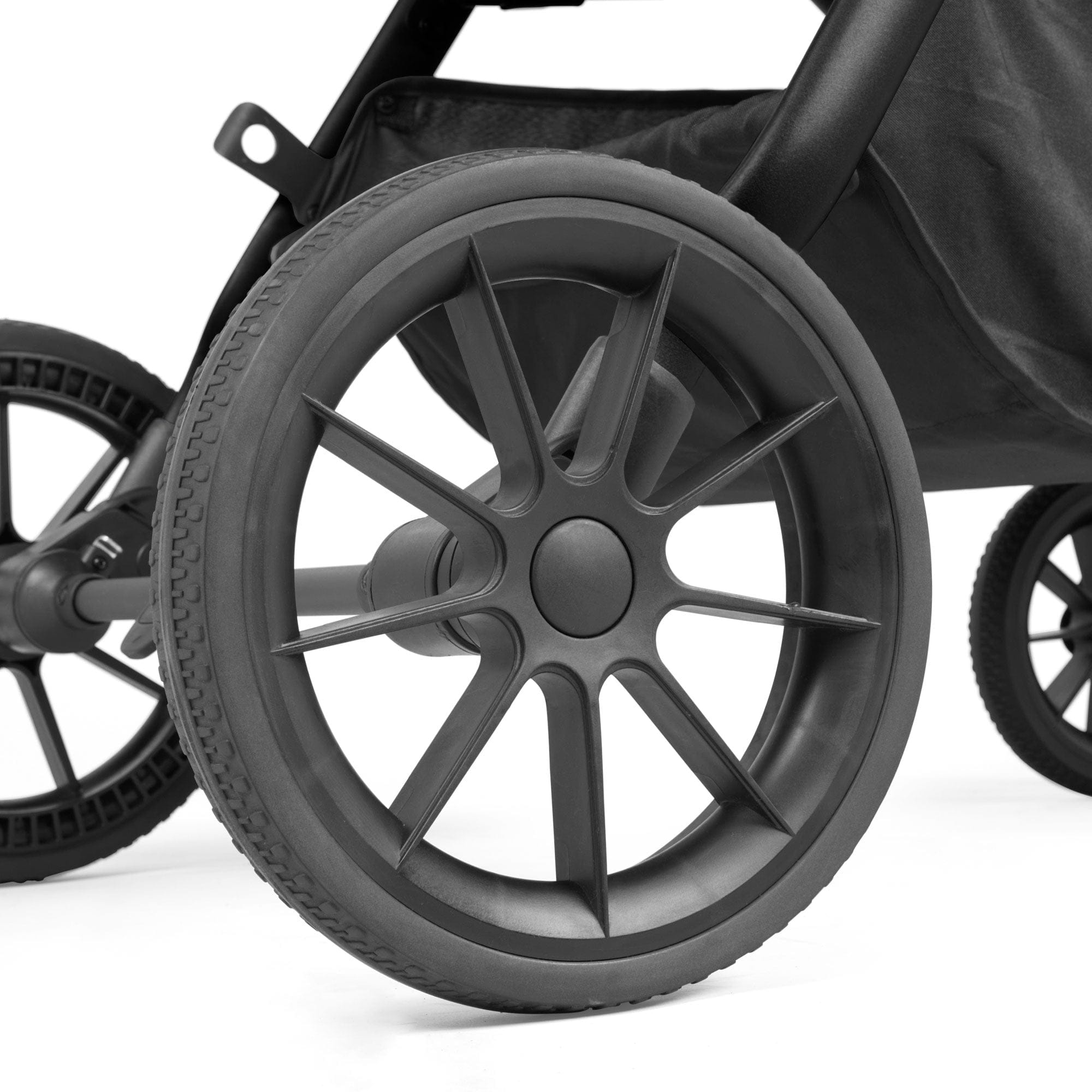 Ickle Bubba travel systems Ickle Bubba Cosmo 9-Piece Travel System with Maxi-Cosi Cabriofix Car Seat & Isofix Base - Black / Graphite Grey / Tan 10-007-360-007