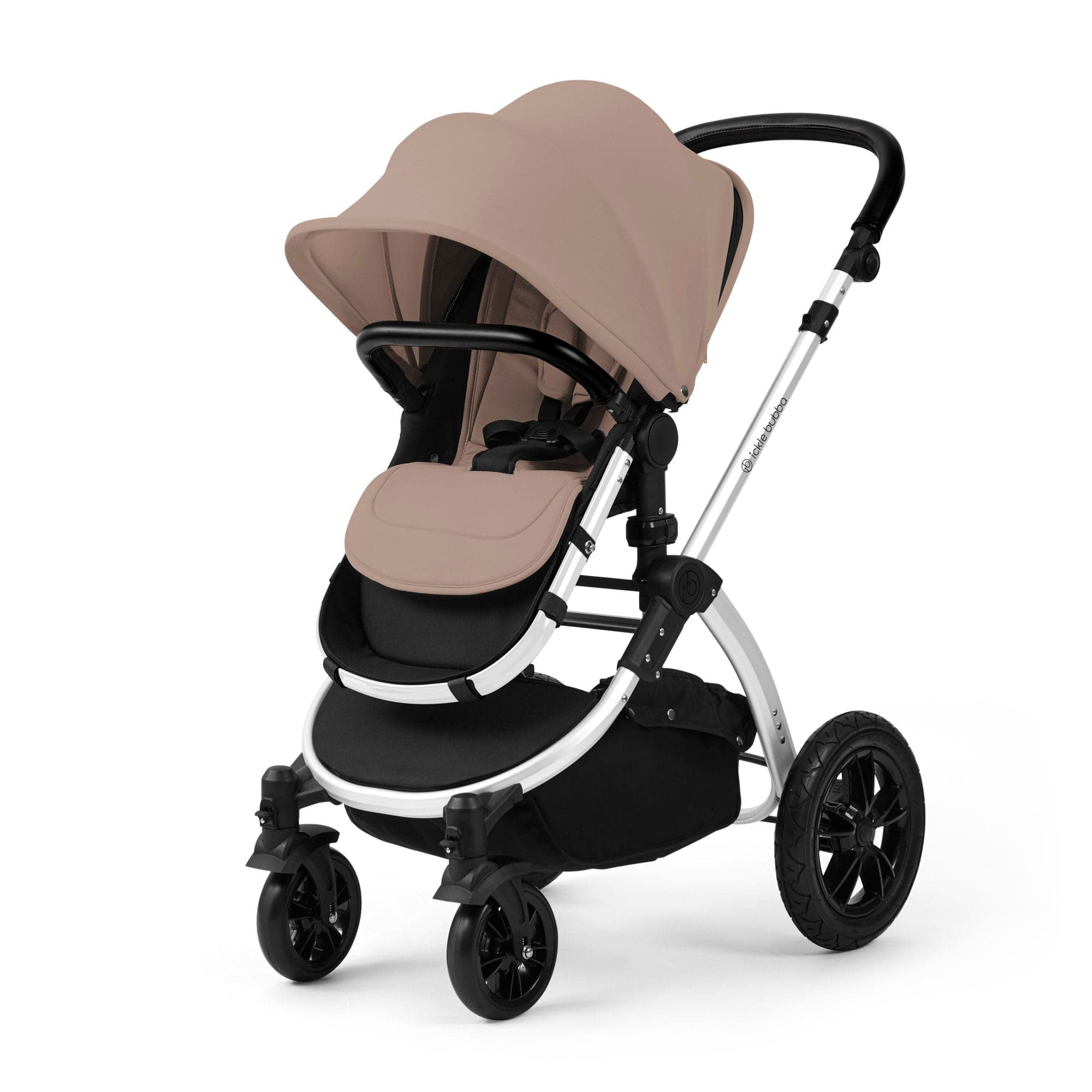 Ickle Bubba travel systems Ickle Bubba Stomp Luxe 12 Piece Travel System with i-Size Nimbus Car Seat & Spin Isofix Base - Desert