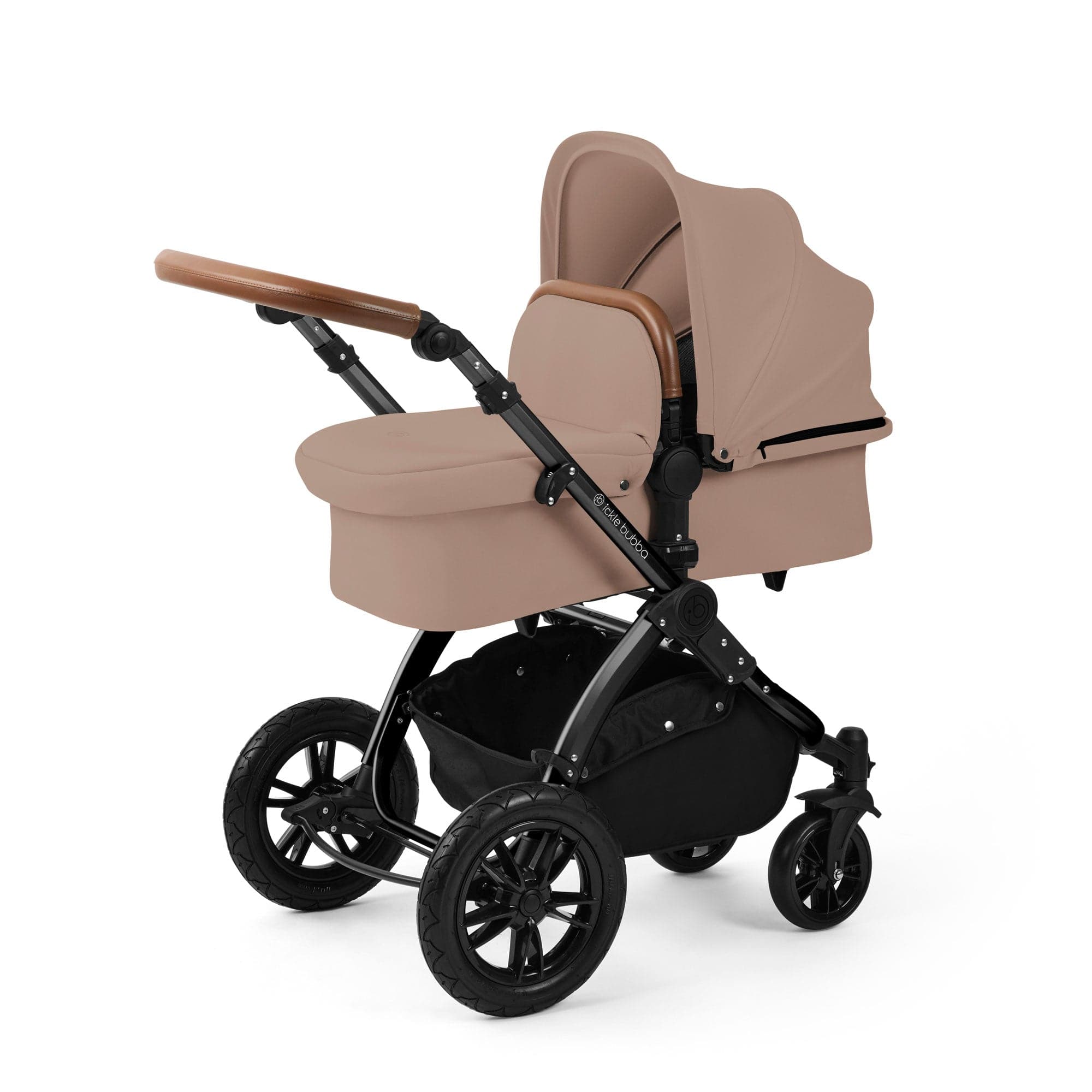 Ickle Bubba travel systems Ickle Bubba Stomp Luxe 12 Piece Travel System with i-Size Nimbus Car Seat & Spin Isofix Base - Desert