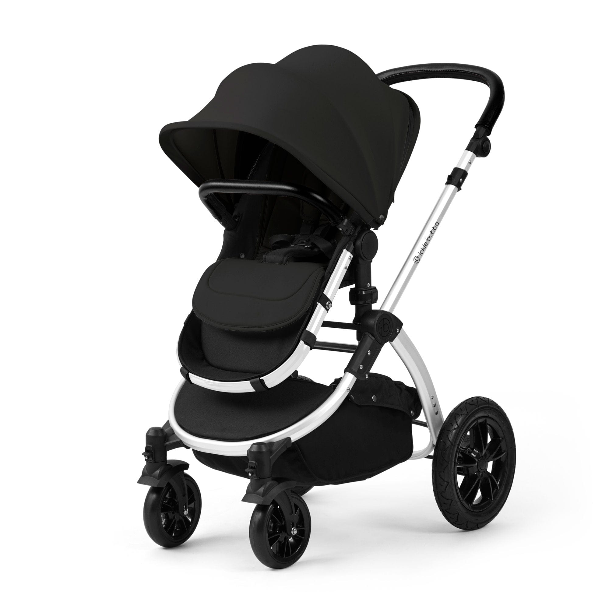 Ickle Bubba travel systems Ickle Bubba Stomp Luxe 12 Piece Travel System with i-Size Nimbus Car Seat & Spin Isofix Base - Midnight