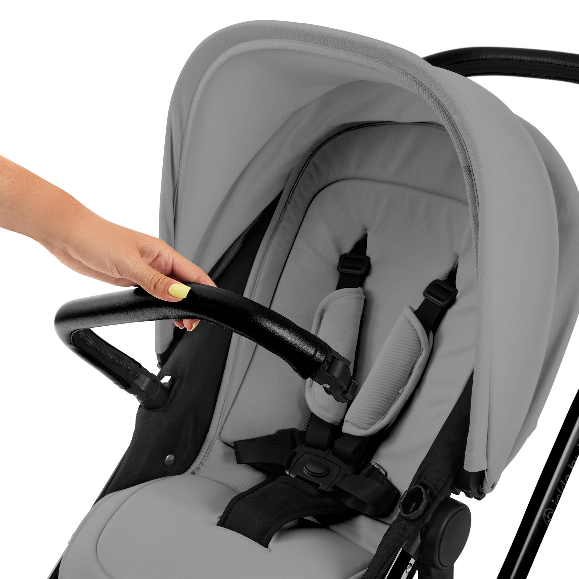 Ickle Bubba travel systems Ickle Bubba Stomp Luxe 12 Piece Travel System with i-Size Nimbus Car Seat & Spin Isofix Base - Pearl Grey