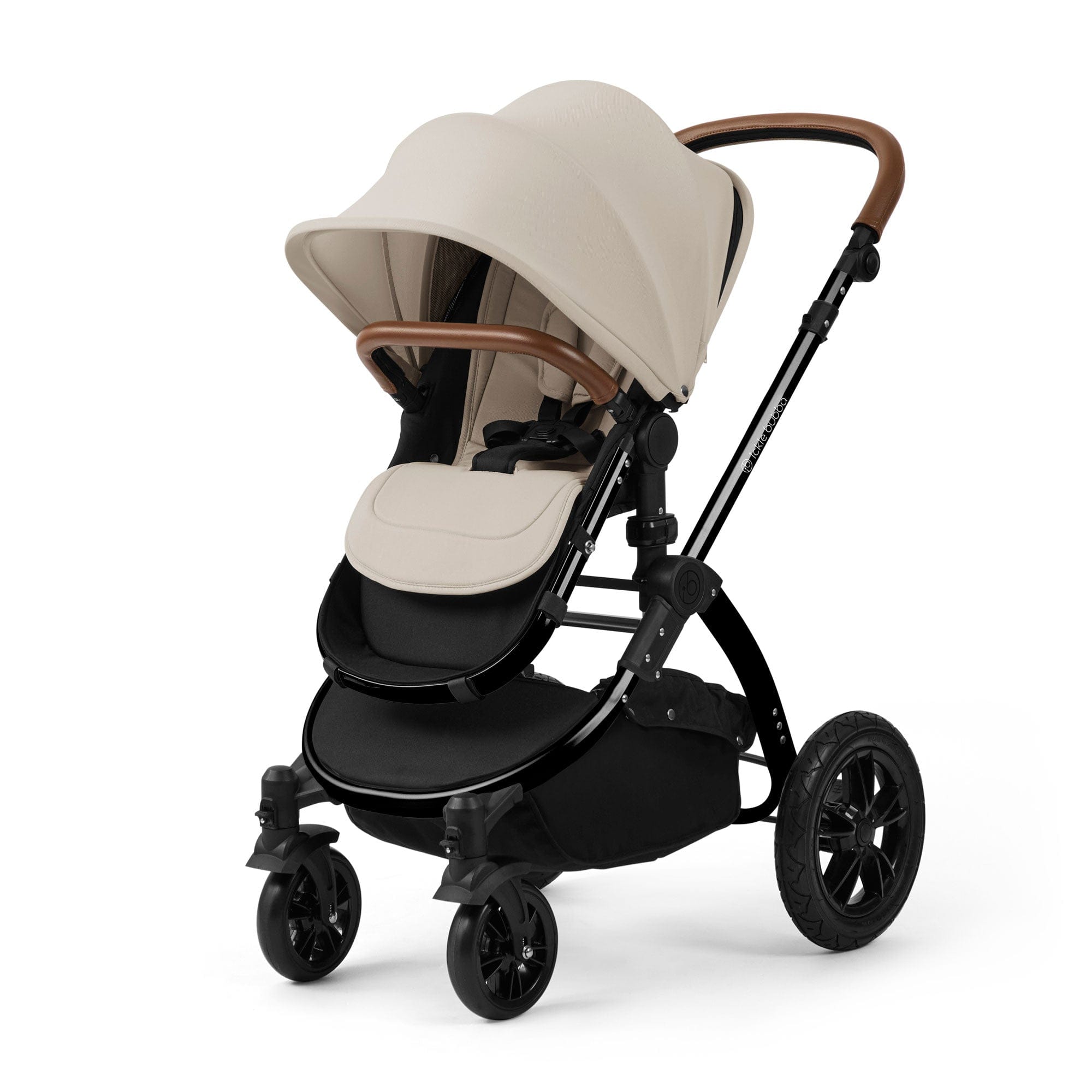 Ickle Bubba travel systems Ickle Bubba Stomp Luxe 12 Piece Travel System with i-Size Nimbus Car Seat & Spin Isofix Base - Stone