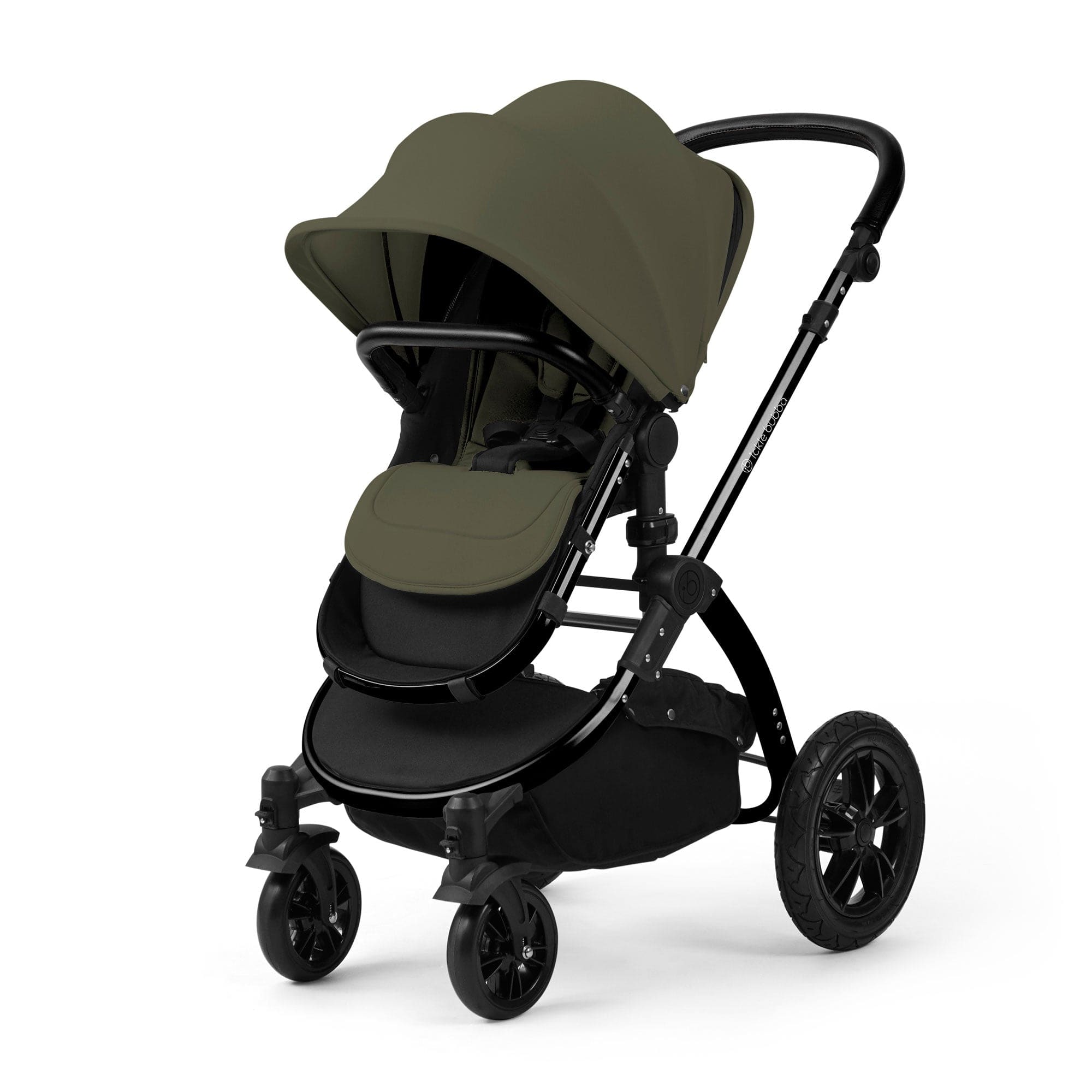 Ickle Bubba travel systems Ickle Bubba Stomp Luxe 12 Piece Travel System with i-Size Nimbus Car Seat & Spin Isofix Base - Woodland