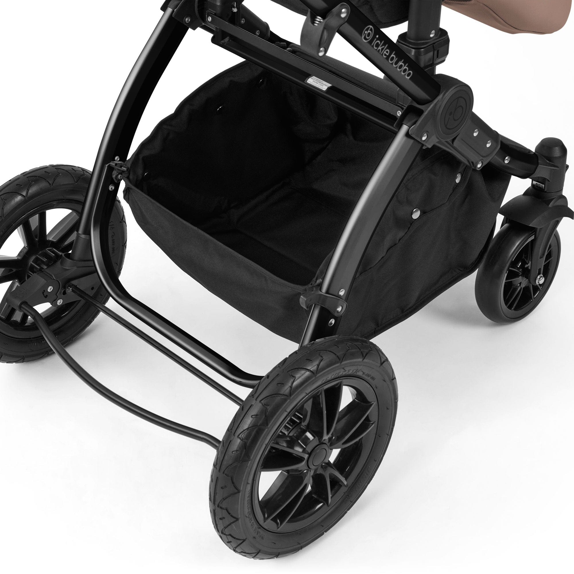 Ickle Bubba travel systems Ickle Bubba Stomp Luxe 12 Piece Travel System with Maxi-Cosi Cabriofix i-Size Car Seat & Isofix Base - Desert