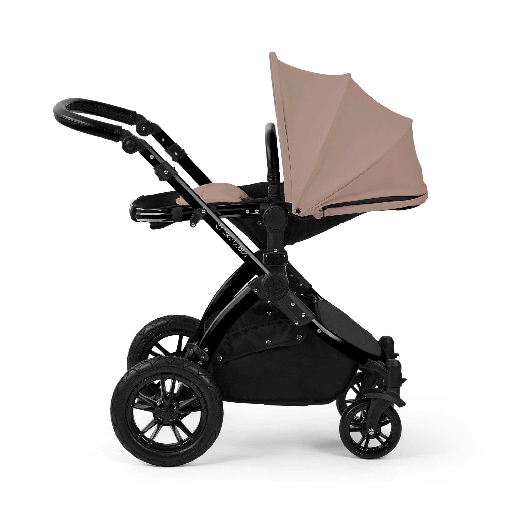 Ickle Bubba travel systems Ickle Bubba Stomp Luxe 12 Piece Travel System with Maxi-Cosi Cabriofix i-Size Car Seat & Isofix Base - Desert