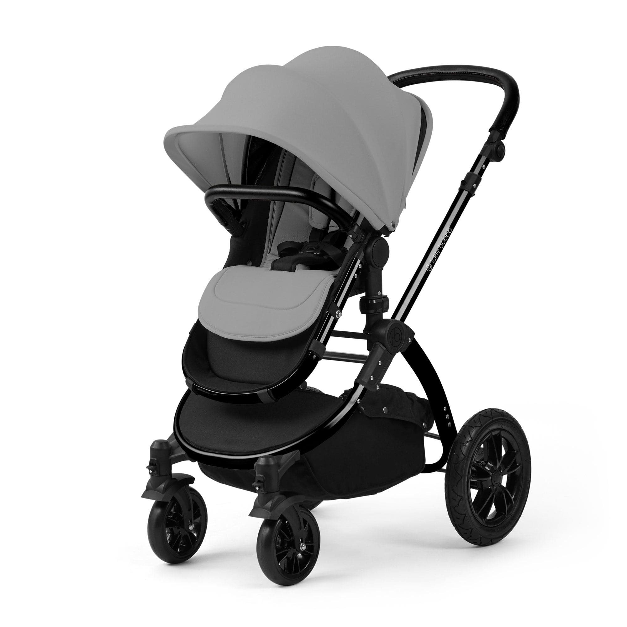 Ickle Bubba travel systems Ickle Bubba Stomp Luxe 12 Piece Travel System with Maxi-Cosi Cabriofix i-Size Car Seat & Isofix Base - Pearl Grey