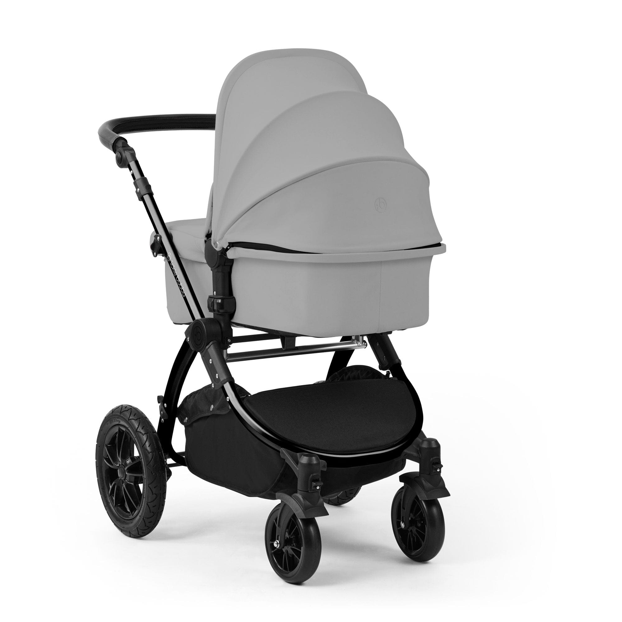 Ickle Bubba travel systems Ickle Bubba Stomp Luxe 12 Piece Travel System with Maxi-Cosi Cabriofix i-Size Car Seat & Isofix Base - Pearl Grey