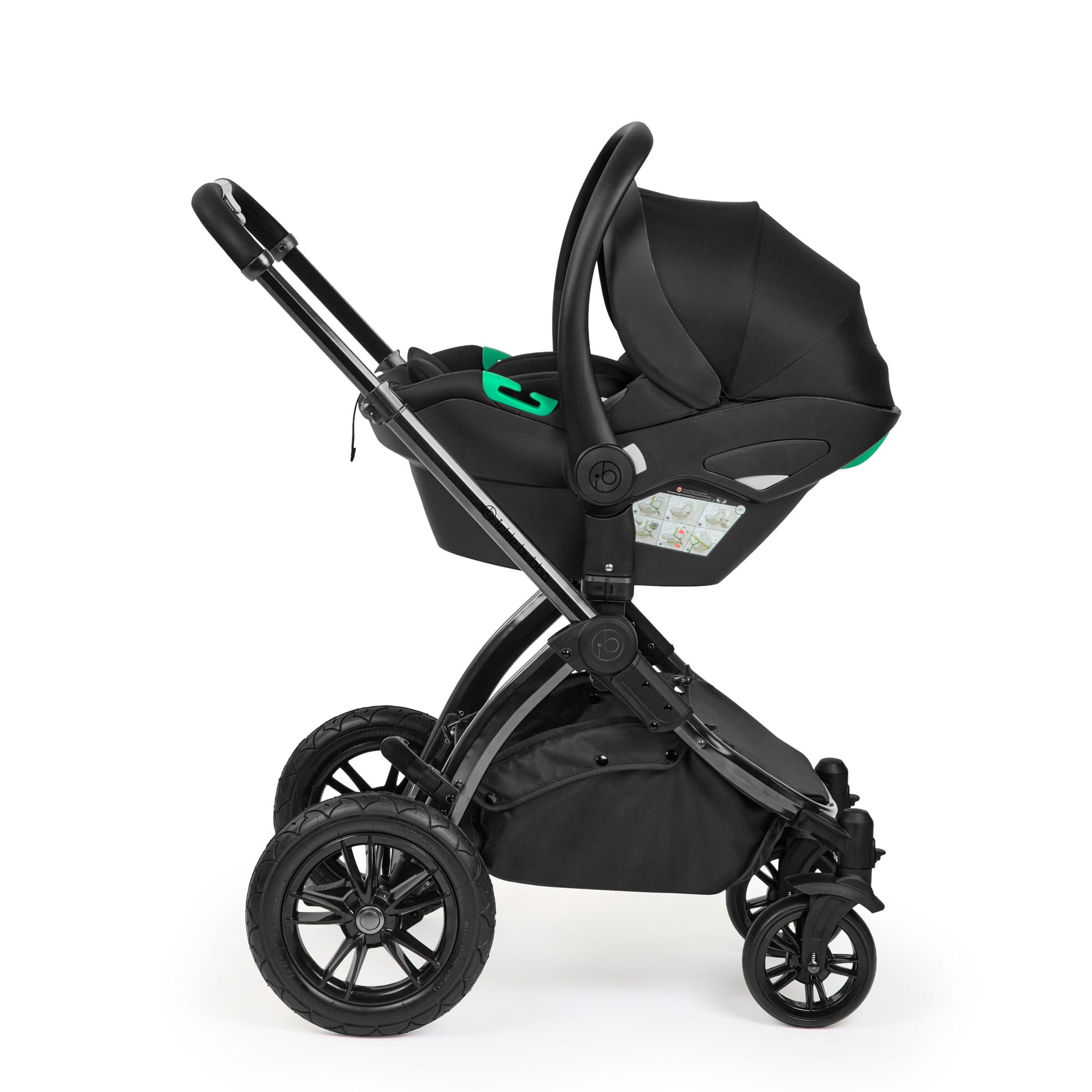 Ickle Bubba travel systems Ickle Bubba Stomp Luxe Elements Edition 15 Piece Travel System - Raven 10-014-330-168