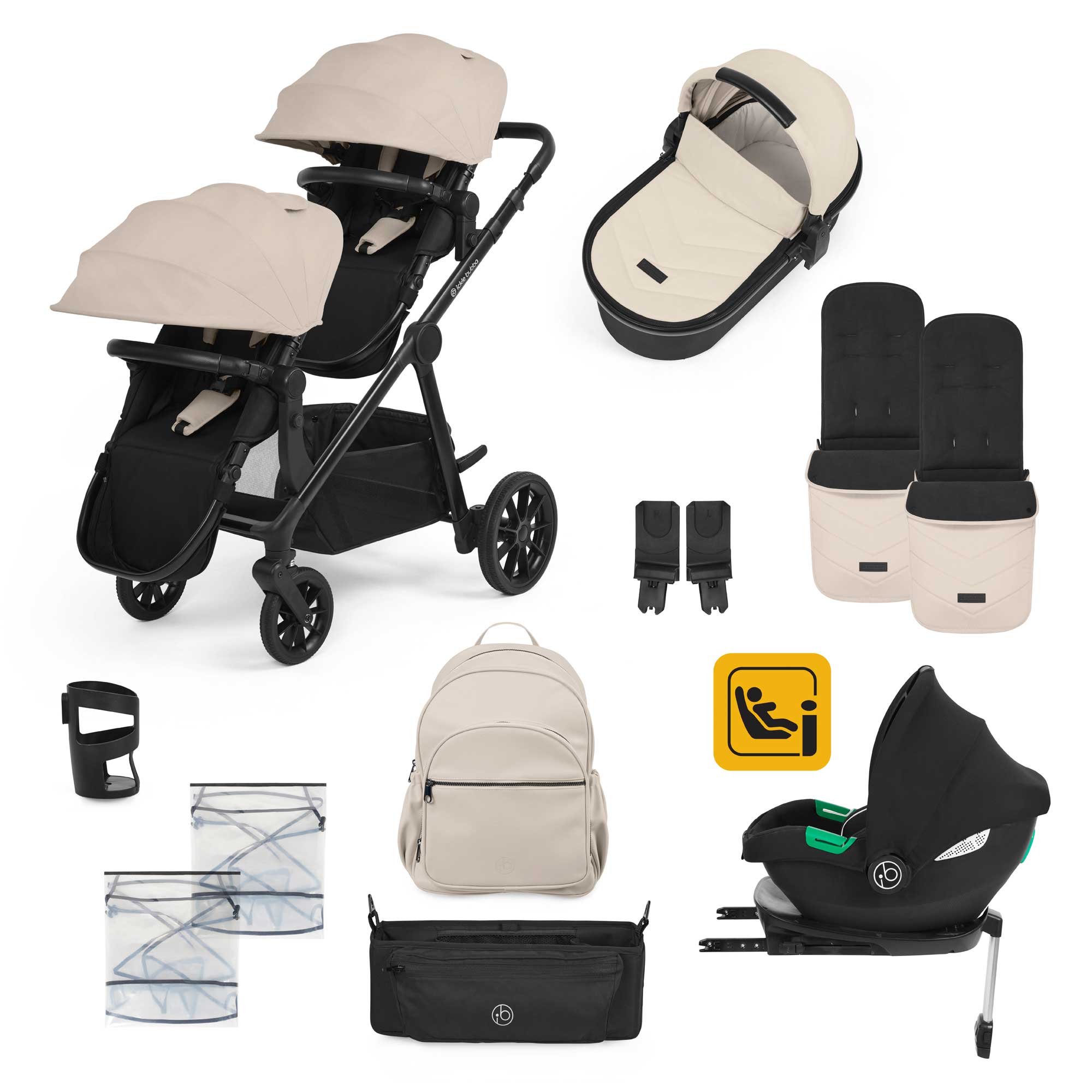 Ickle Bubba travel systems Ickle Bubba Virgo Growing Families Travel System - Black/Stone/Black 12-001-300-163
