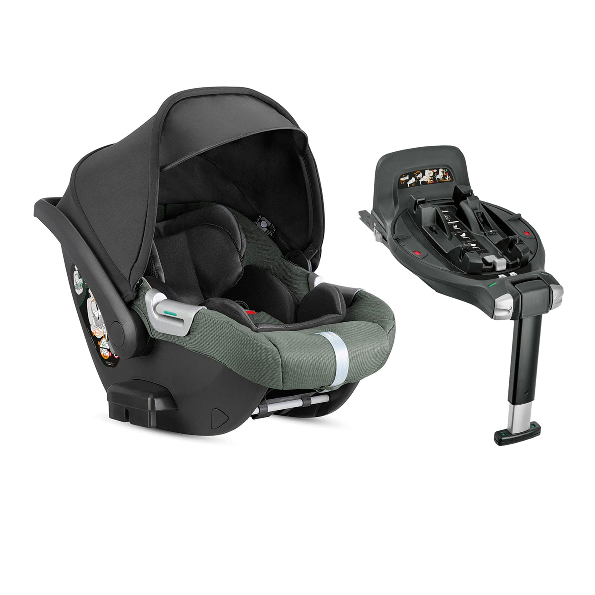 Inglesina baby car seats Inglesina Aptica XT Darwin Infant Recline Car Seat - Taiga Green