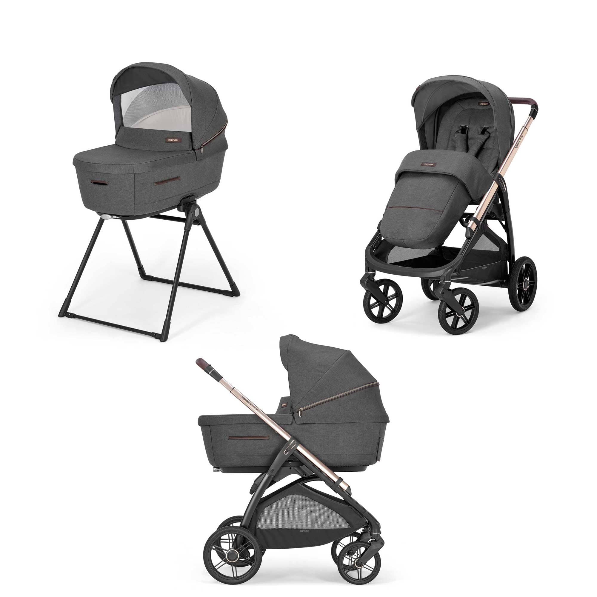 Inglesina baby prams Inglesina Aptica Duo Travel System - Velvet Grey STR/ING/154381
