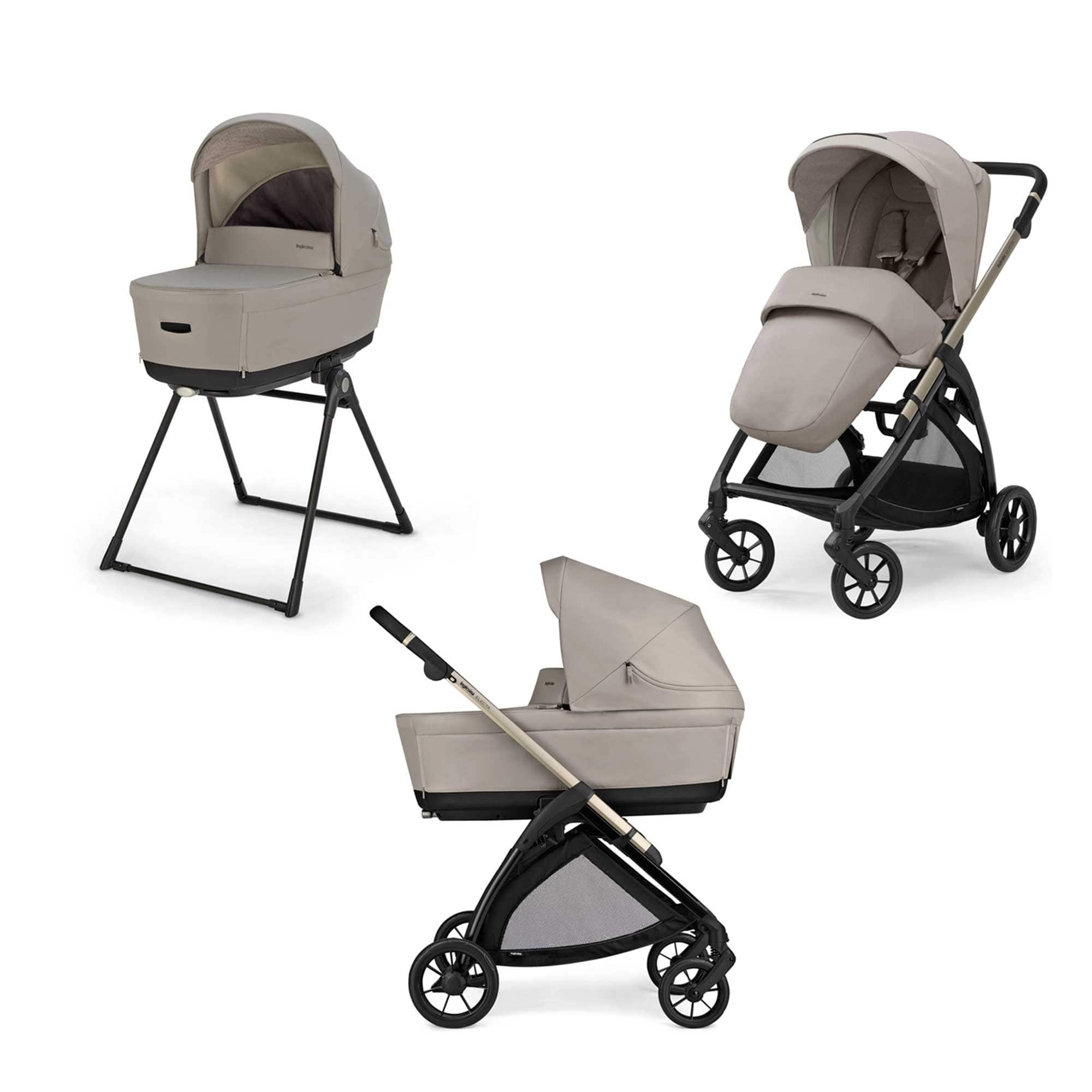 Inglesina baby prams Inglesina Electa Duo Travel System - Battery Beige STR/ING/154305
