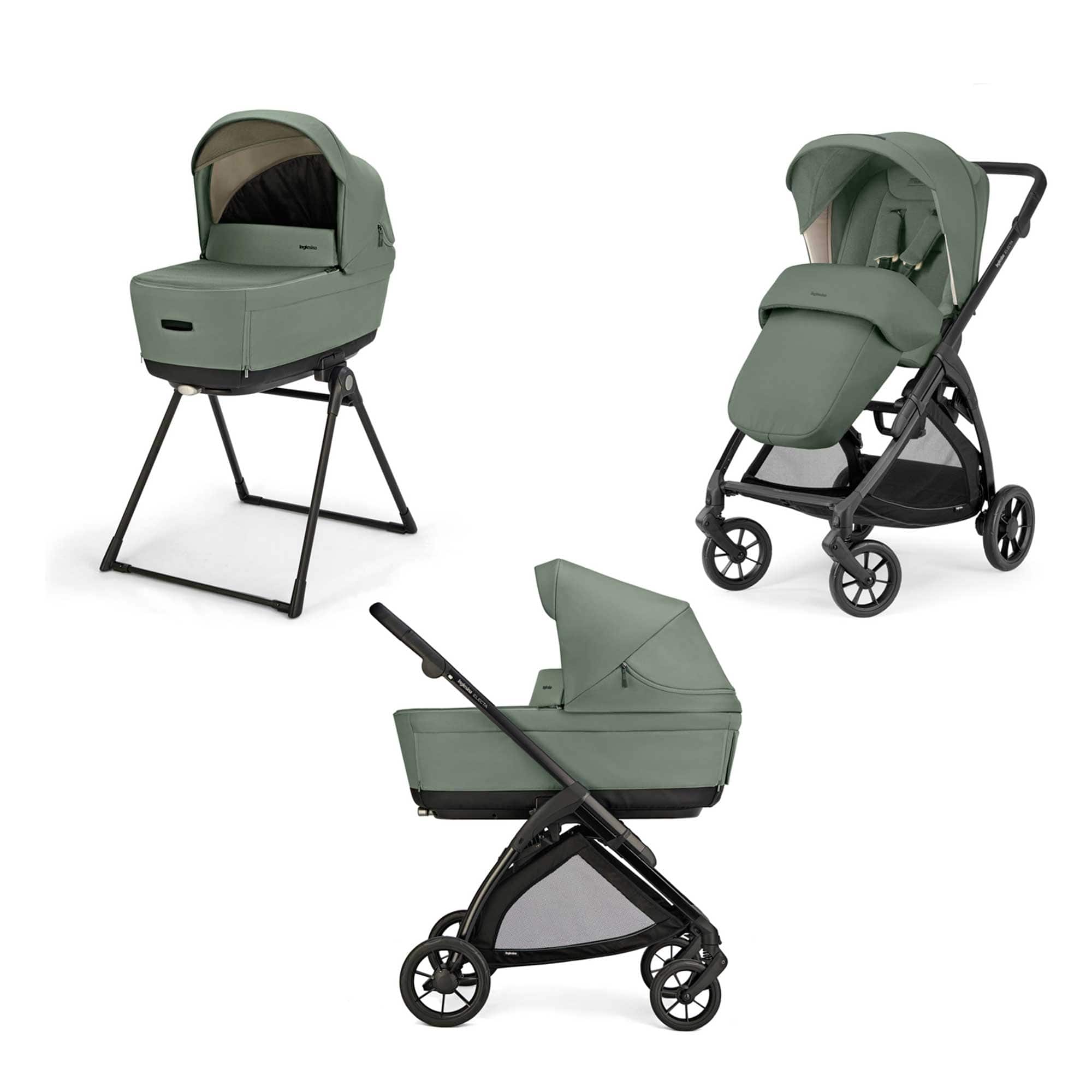 Inglesina baby prams Inglesina Electa Duo Travel System - Murray Green STR/ING/154312