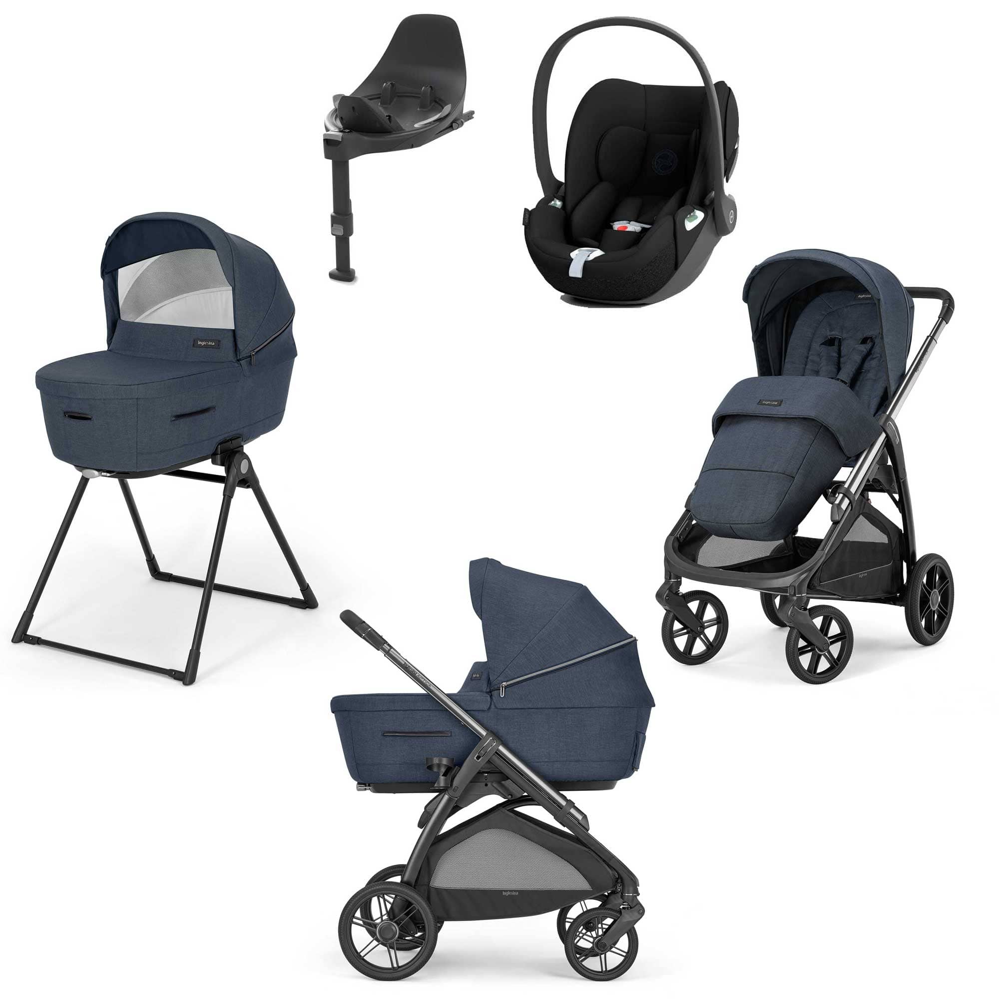 Inglesina travel systems Inglesina Aptica Quattro Cybex Travel System - Resort Blue STR/ING/154015-3