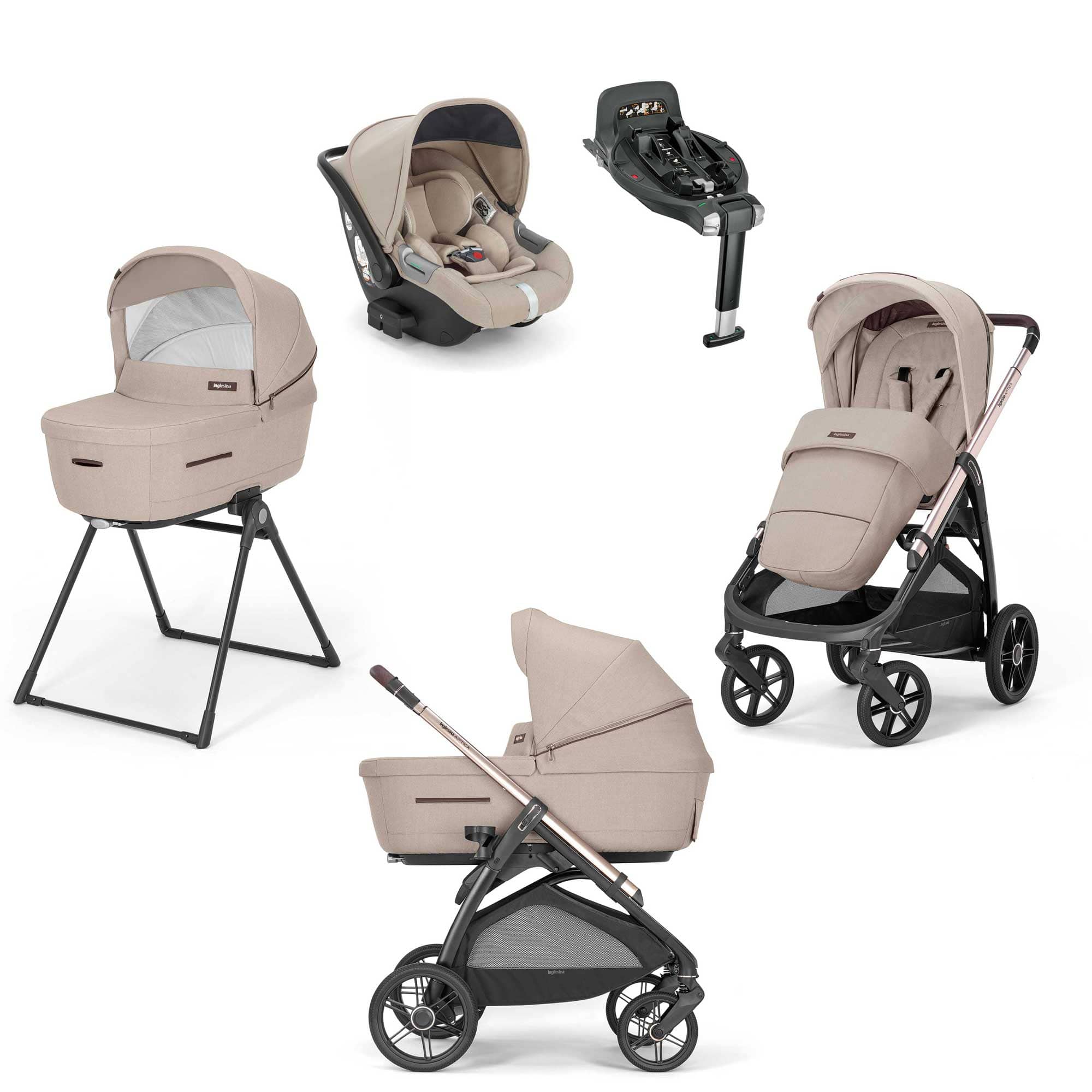 Inglesina travel systems Inglesina Aptica Quattro Travel System - Pashmina Beige STR/ING/154008