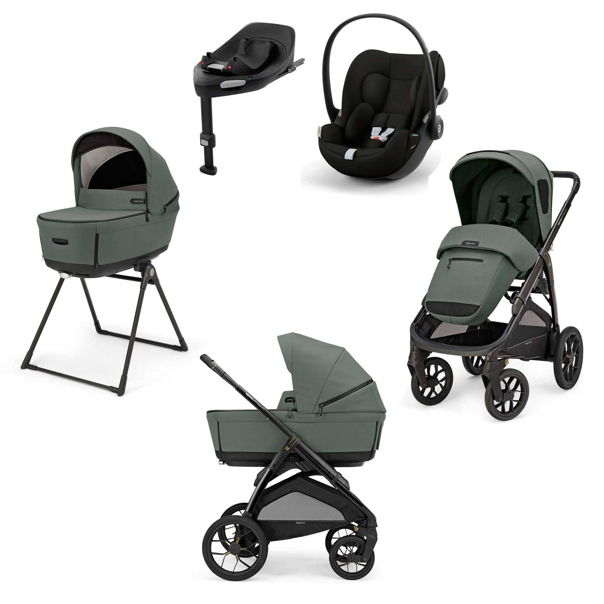 Inglesina travel systems Inglesina Aptica XT Quattro Cybex Travel System - Taiga Green STR/ING/154046-5