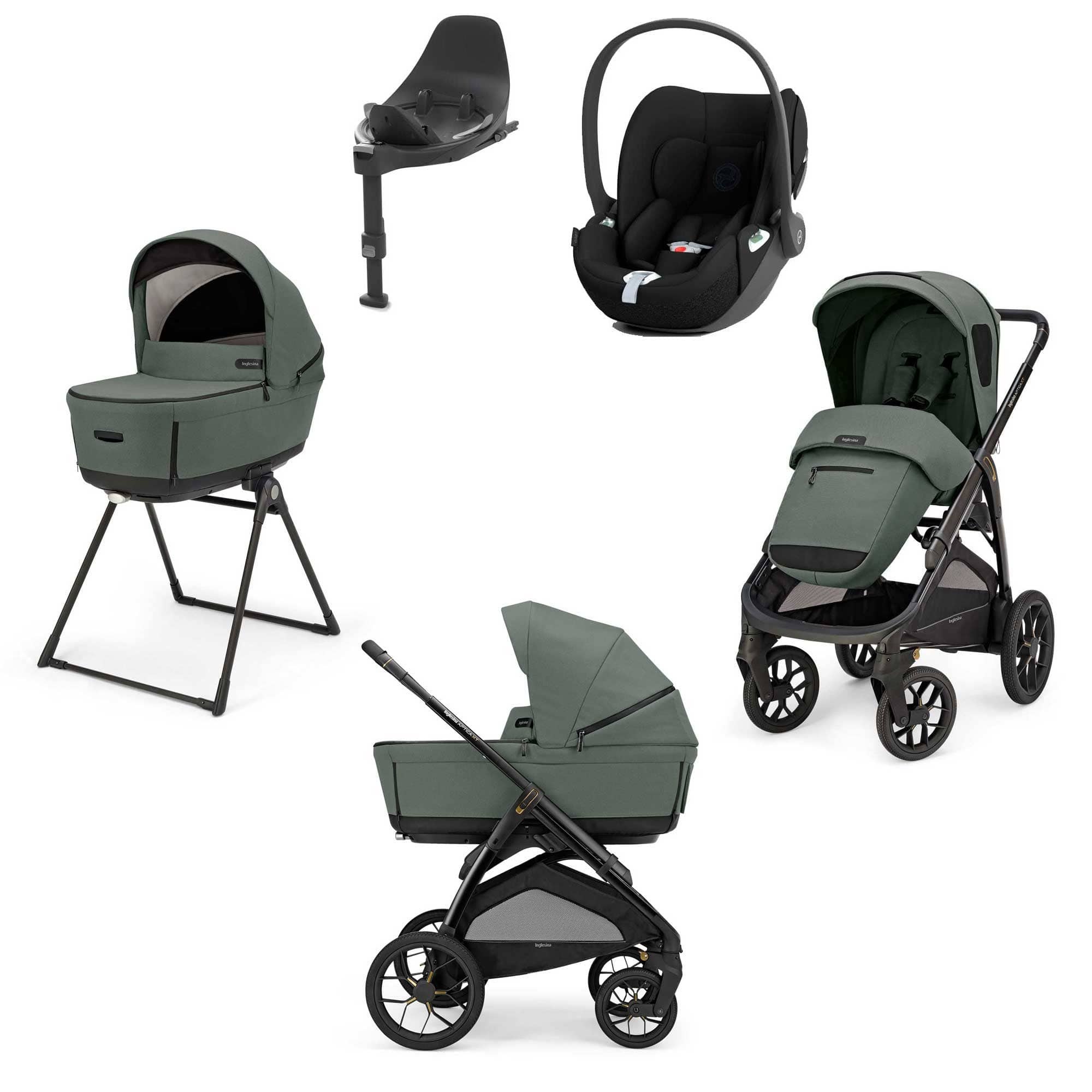 Inglesina travel systems Inglesina Aptica XT Quattro Cybex Travel System - Taiga Green STR/ING/154046-6