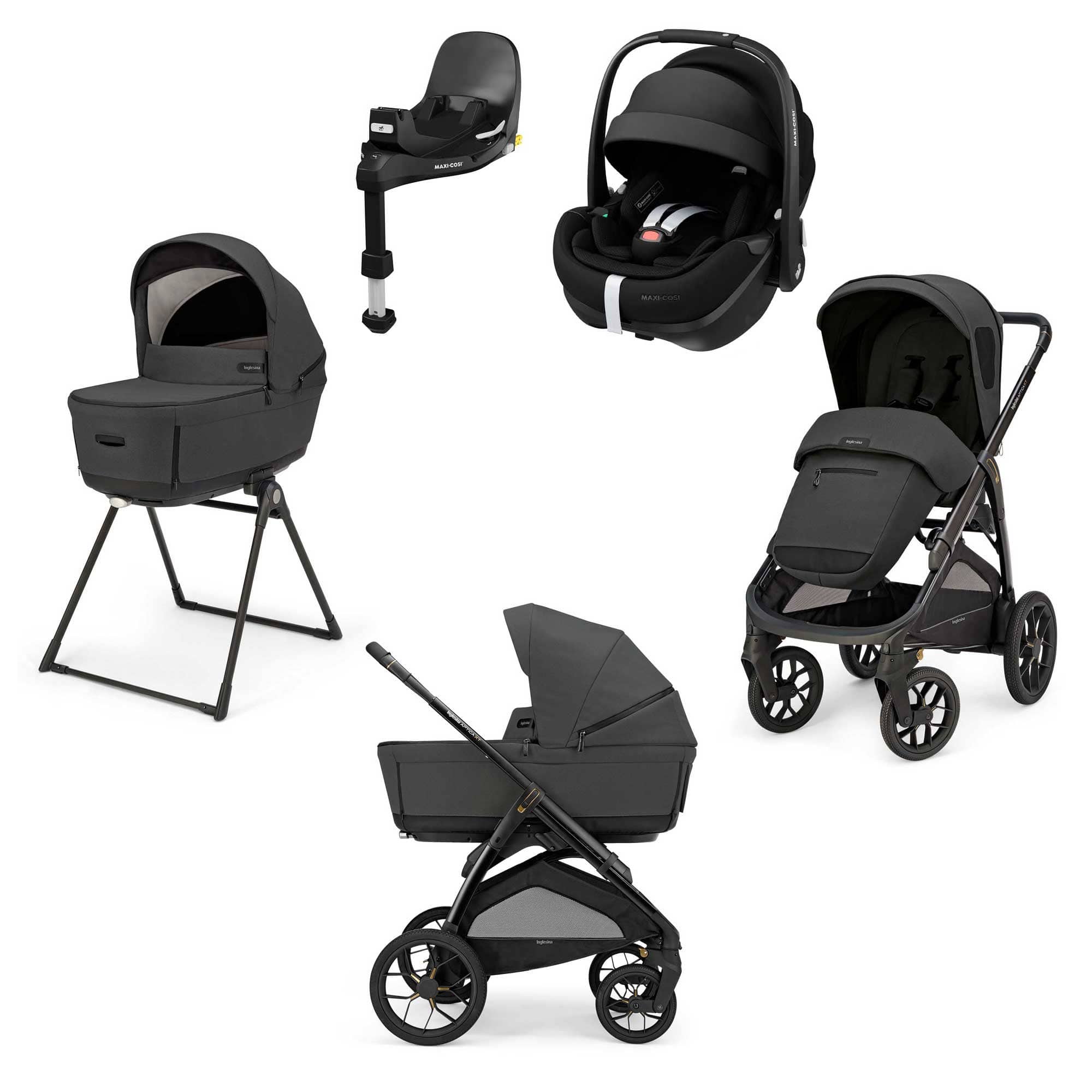 Inglesina travel systems Inglesina Aptica XT Quattro Maxi-Cosi Travel System - Magnet Grey STR/ING/154039-3