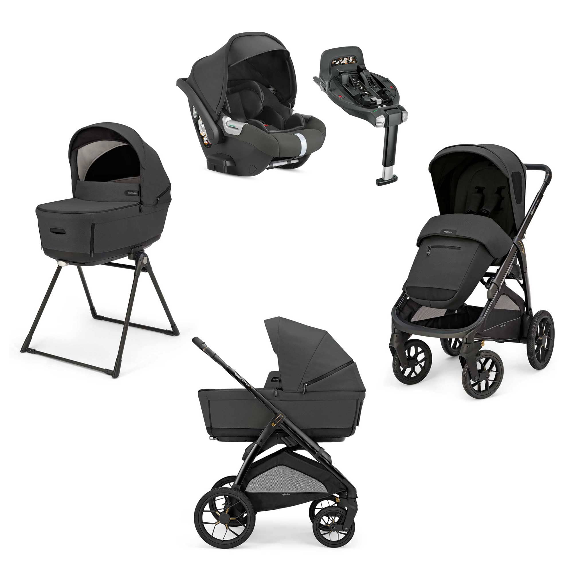 Inglesina travel systems Inglesina Aptica XT Quattro Travel System - Magnet Grey STR/ING/154039