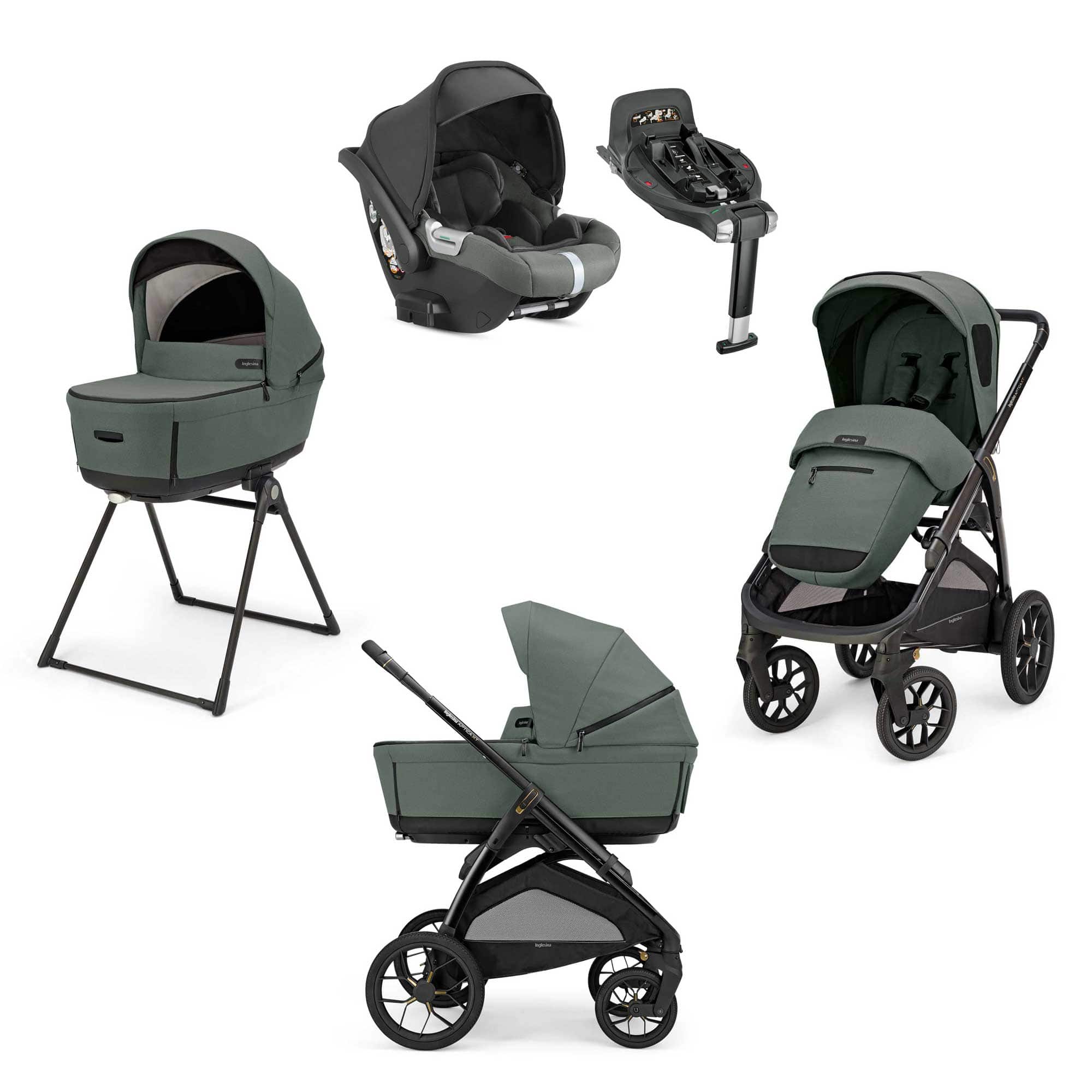 Inglesina travel systems Inglesina Aptica XT Quattro Travel System - Taiga Green STR/ING/154046