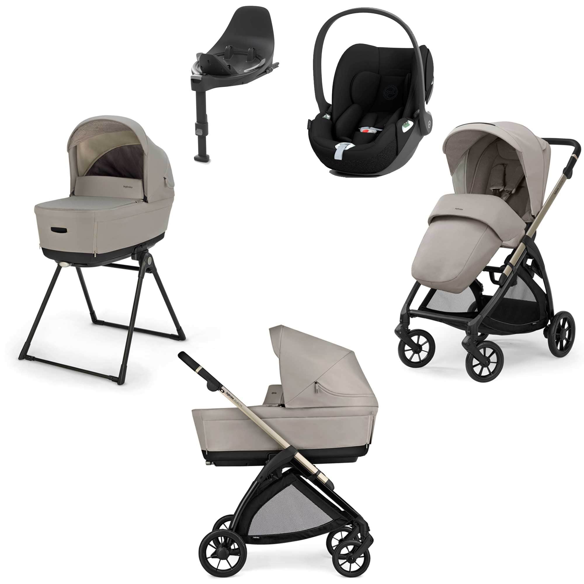 Inglesina travel systems Inglesina Electa Quattro Cybex Travel System - Battery Beige STR/ING/153971-6