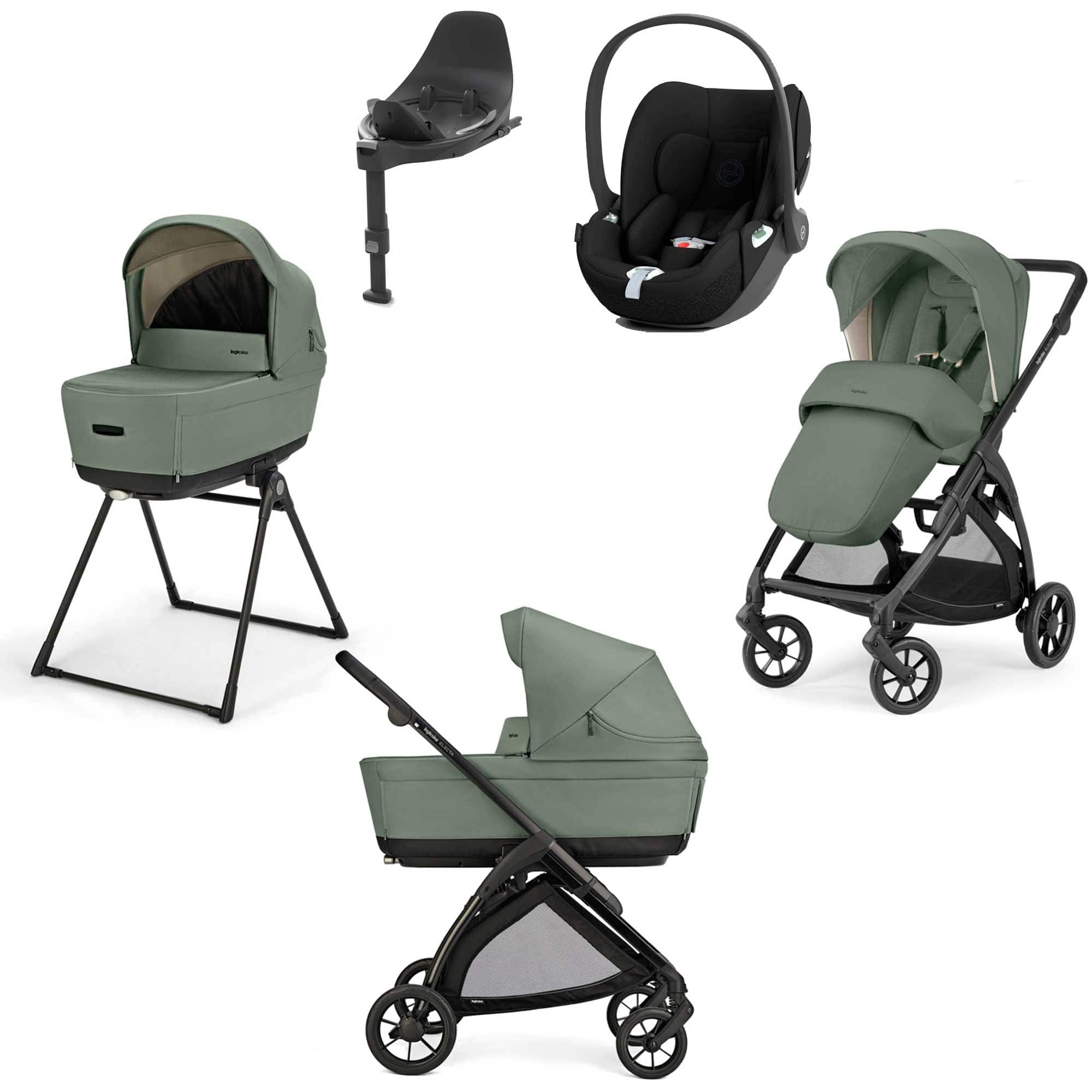 Inglesina travel systems Inglesina Electa Quattro Cybex Travel System - Murray Green STR/ING/153988-6