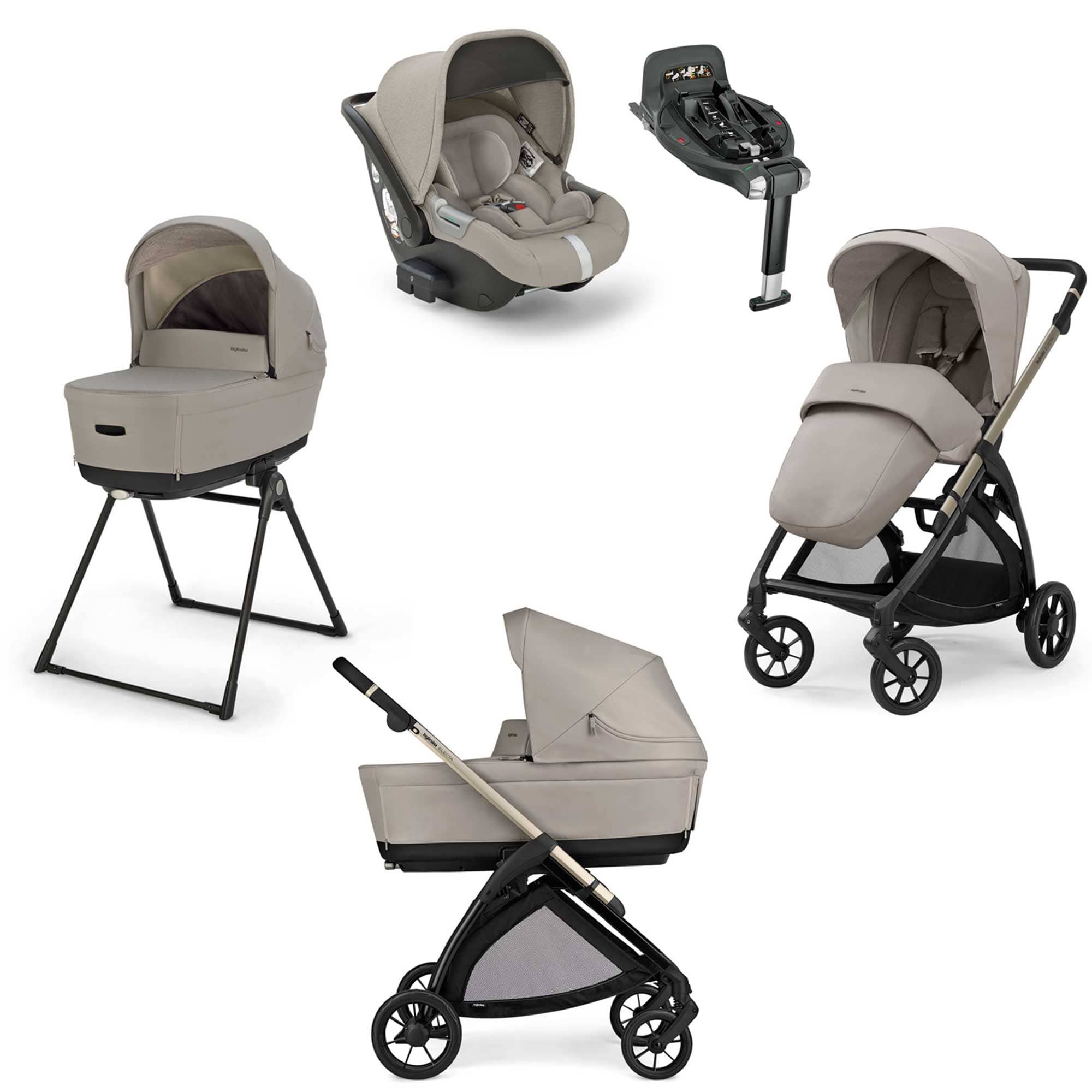 Inglesina travel systems Inglesina Electa Quattro Travel System - Battery Beige STR/ING/153971