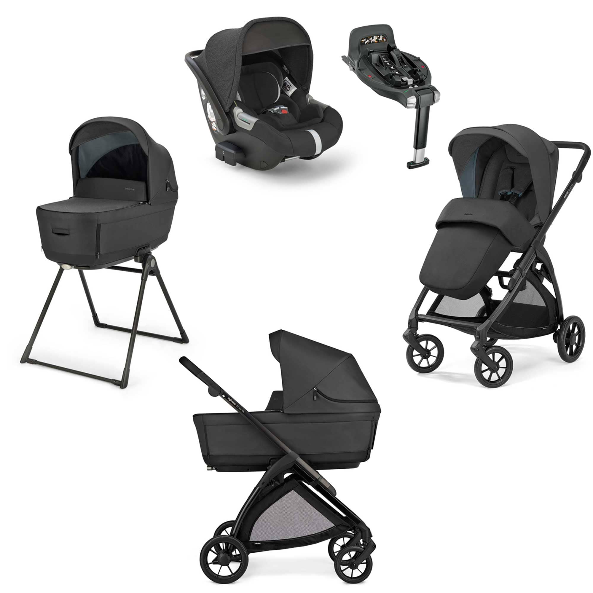Inglesina travel systems Inglesina Electa Quattro Travel System - Upper Black STR/ING/153995