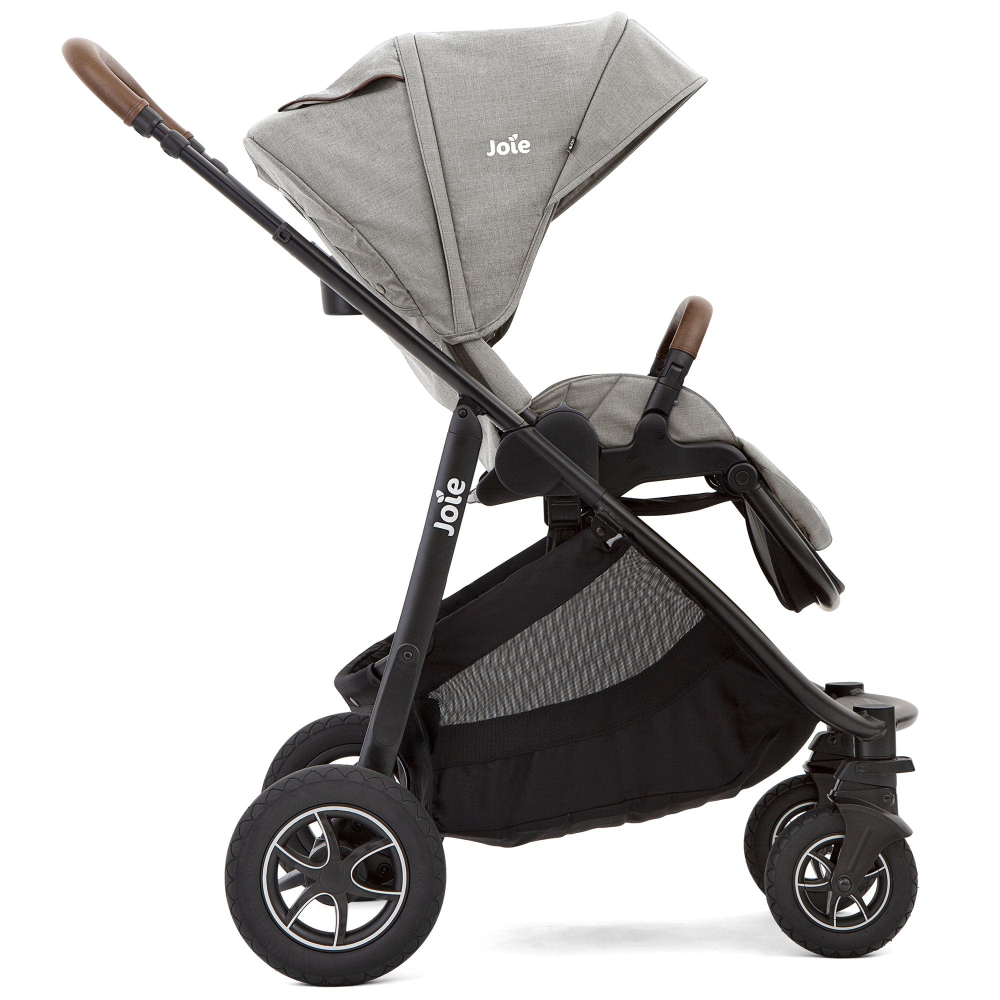 Joie Pushchairs & Buggies Joie Versatrax Stroller and Ramble XL Carrycot in Pebble
