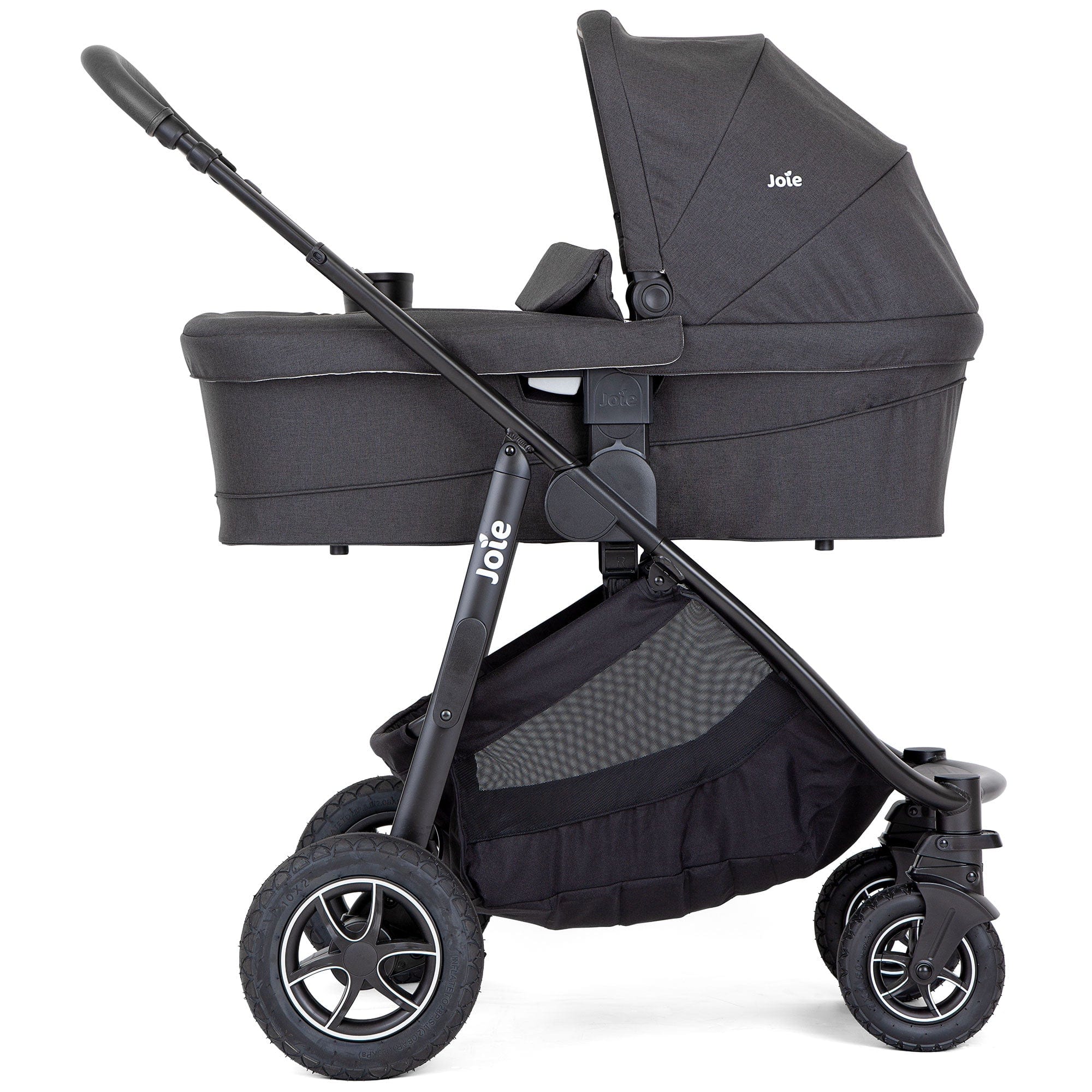 Joie Pushchairs & Buggies Joie Versatrax Stroller and Ramble XL Carrycot in Shale Z2BJVTRX1005UK