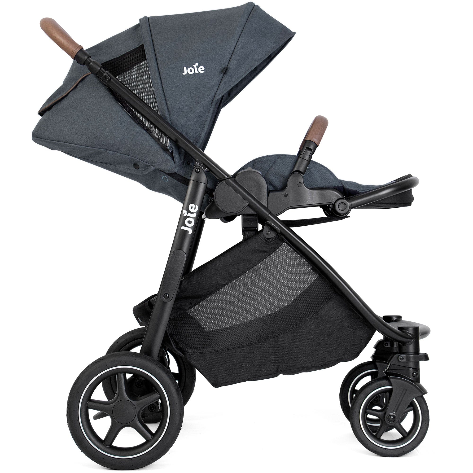 Joie Pushchairs & Buggies Joie Versatrax Stroller and Ramble XL Carrycot in Moonlight Z2BJVTRX1020UK