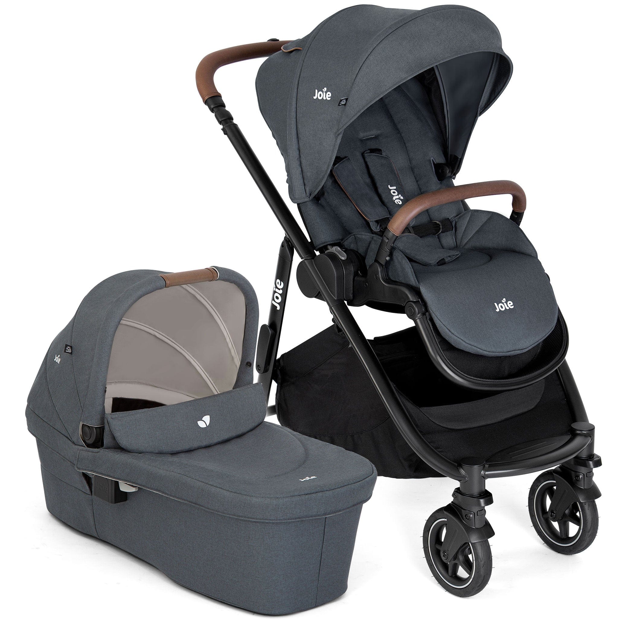 Joie Pushchairs & Buggies Joie Versatrax Stroller and Ramble XL Carrycot in Moonlight Z2BJVTRX1020UK