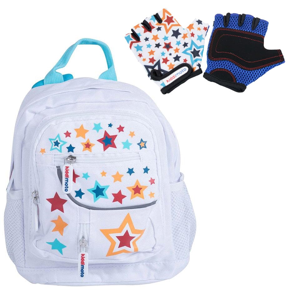 Kiddimoto changing bags Kiddimoto Back Pack Small Starz with Matching Gloves BST-S/GLV067M
