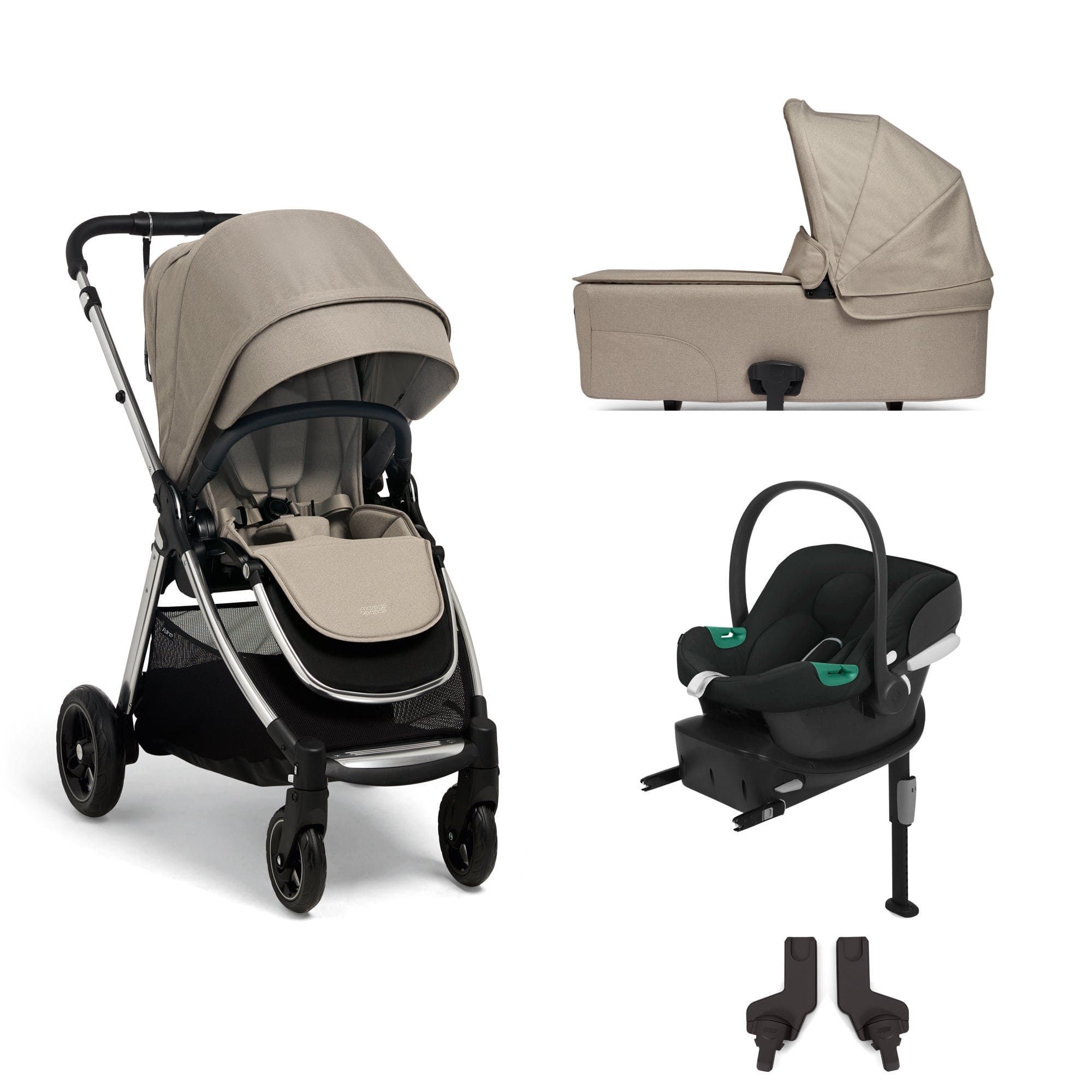 Mamas & Papas baby prams Mamas & Papas Flip XT³ 4 Piece Travel System - Fawn 52721FN02
