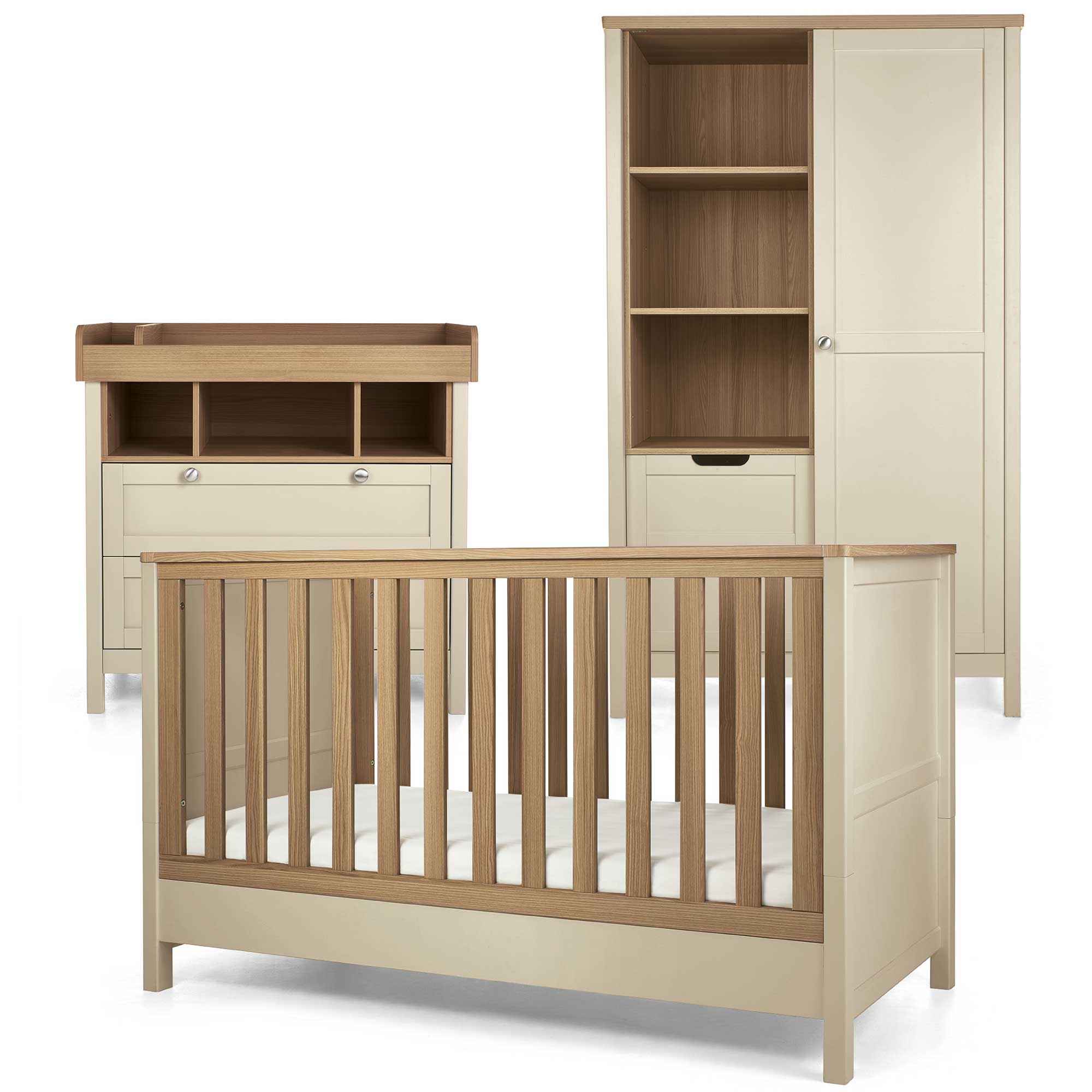 Mamas & Papas cot bed room sets Mamas & Papas Harwell 3 Piece Cotbed Range Cashmere