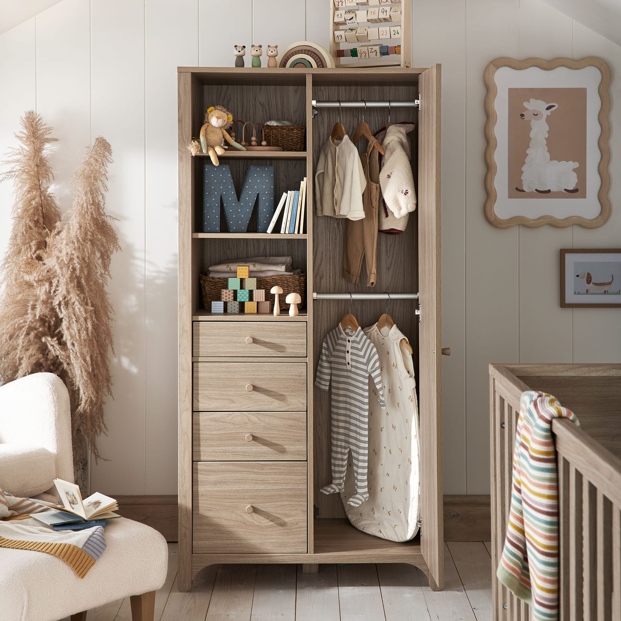 Mamas & Papas cot bed room sets Mamas & Papas Barton 3 Piece Range - Natural Oak