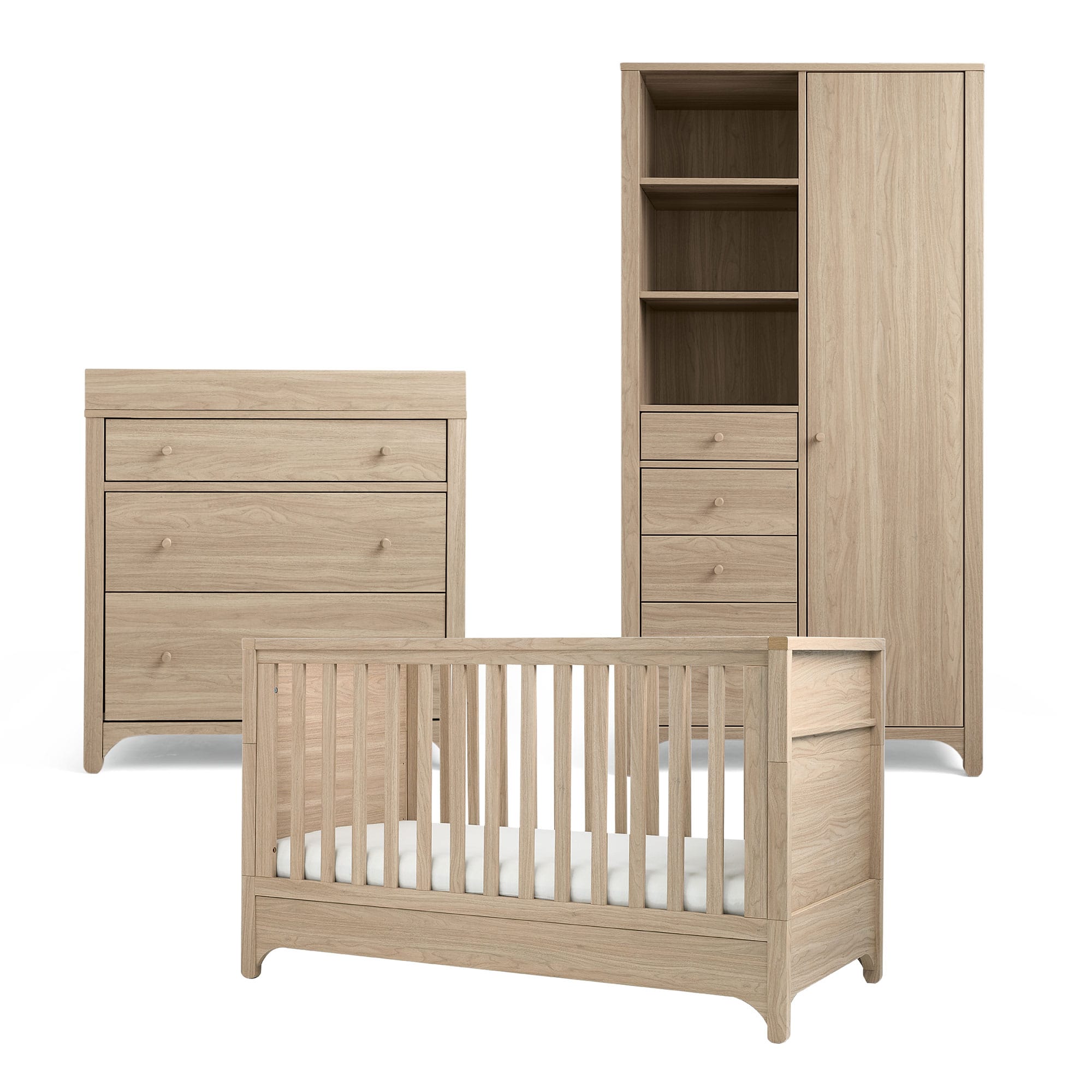 Mamas & Papas cot bed room sets Mamas & Papas Barton 3 Piece Range - Natural Oak