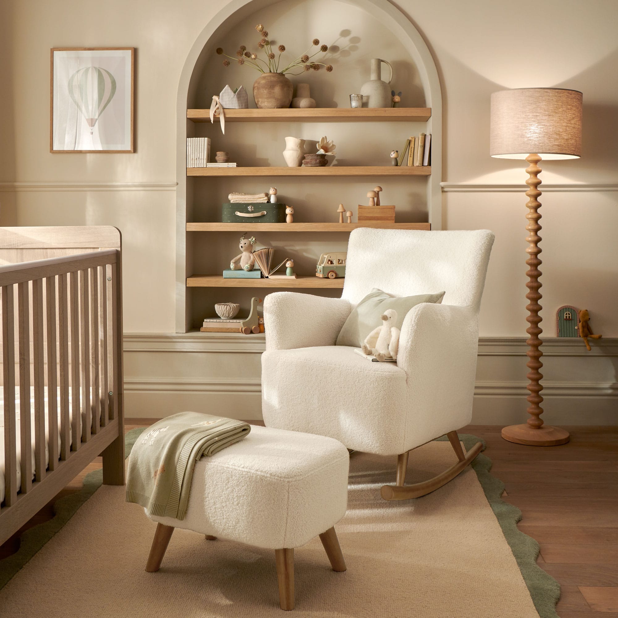 Mamas & Papas cot bed room sets Mamas & Papas Elwood Nursing Chair - Off White Boucle Weave