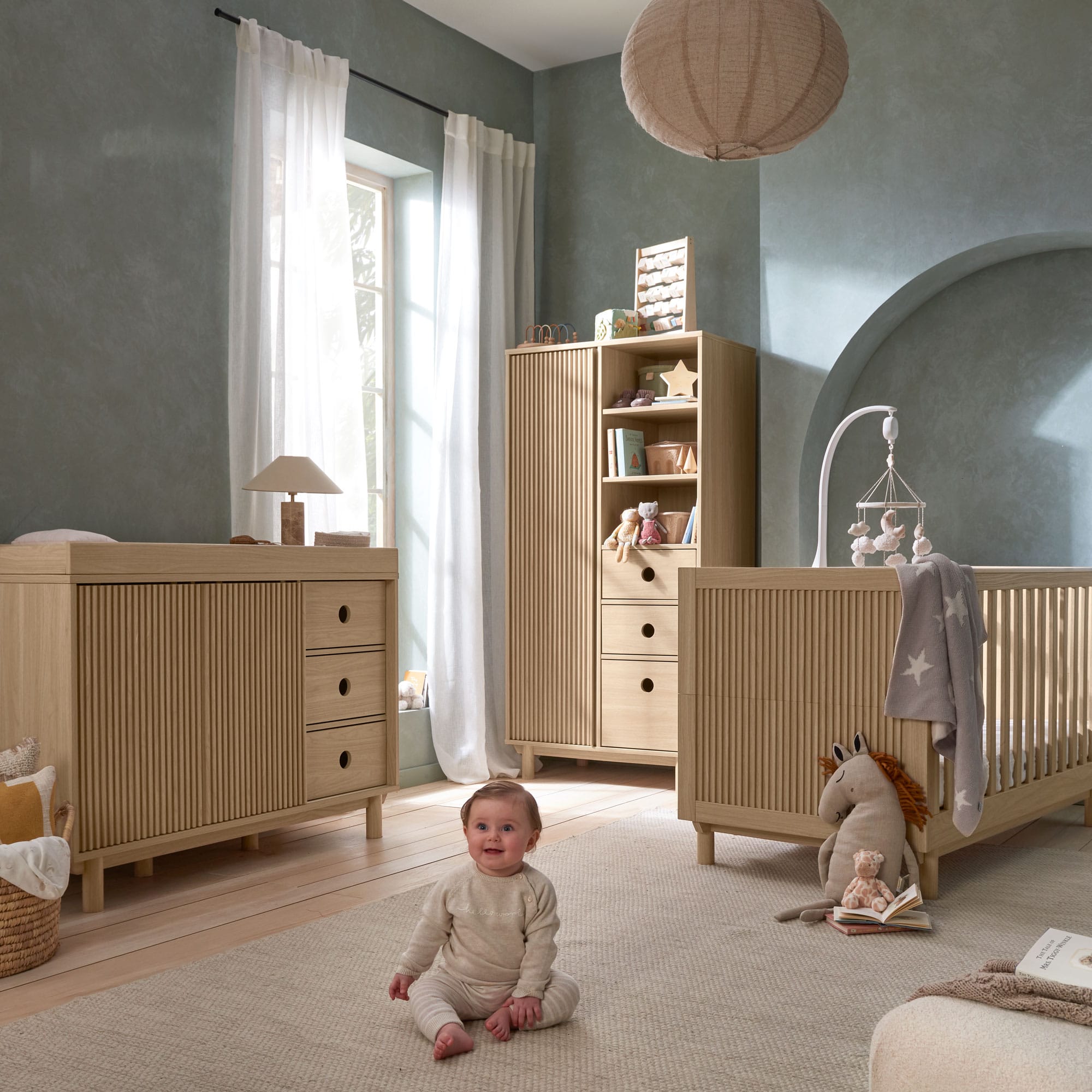 Mamas & Papas cot bed room sets Mamas & Papas Oska Wide 2 Piece Range - Natural Oak
