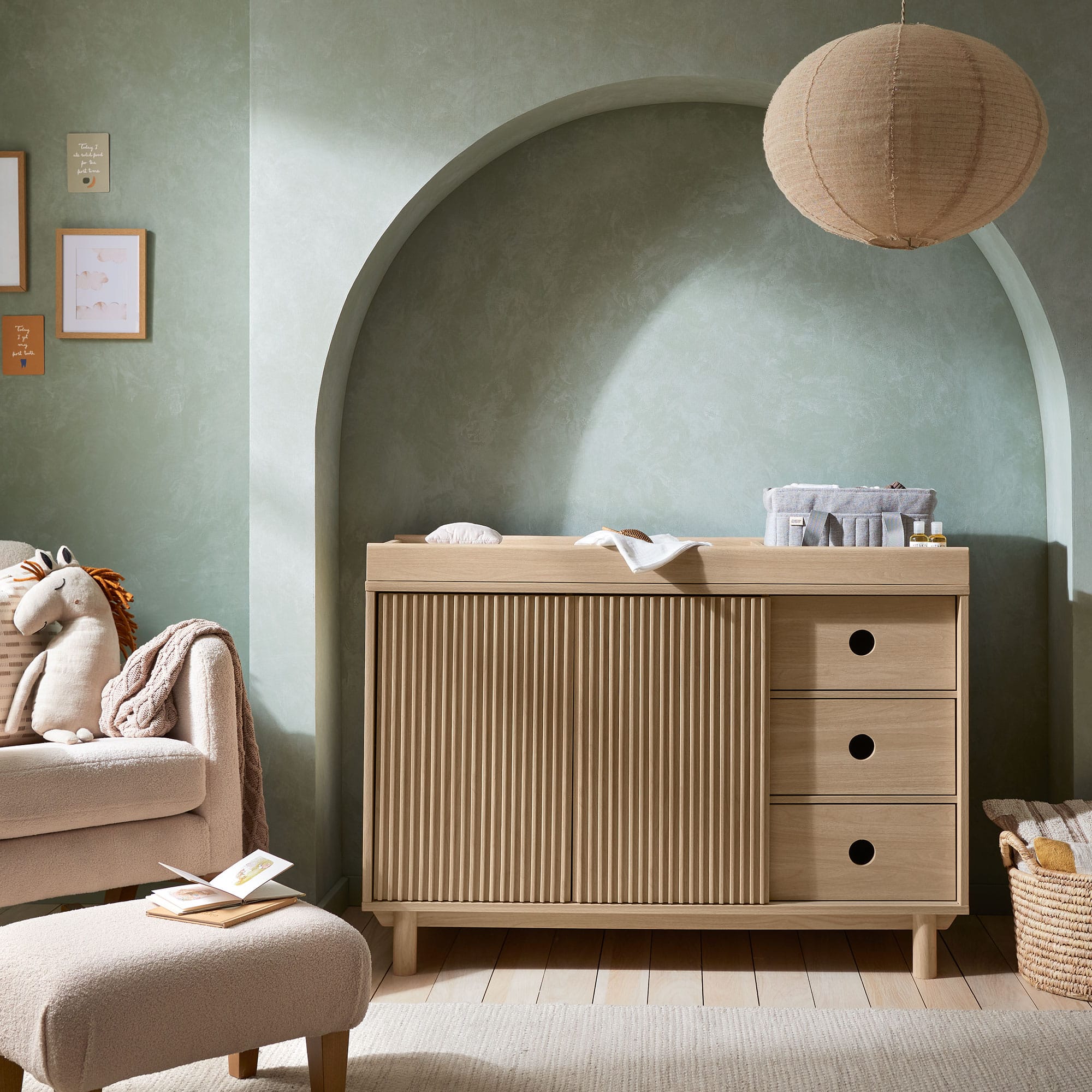 Mamas & Papas cot bed room sets Mamas & Papas Oska Wide 2 Piece Range - Natural Oak