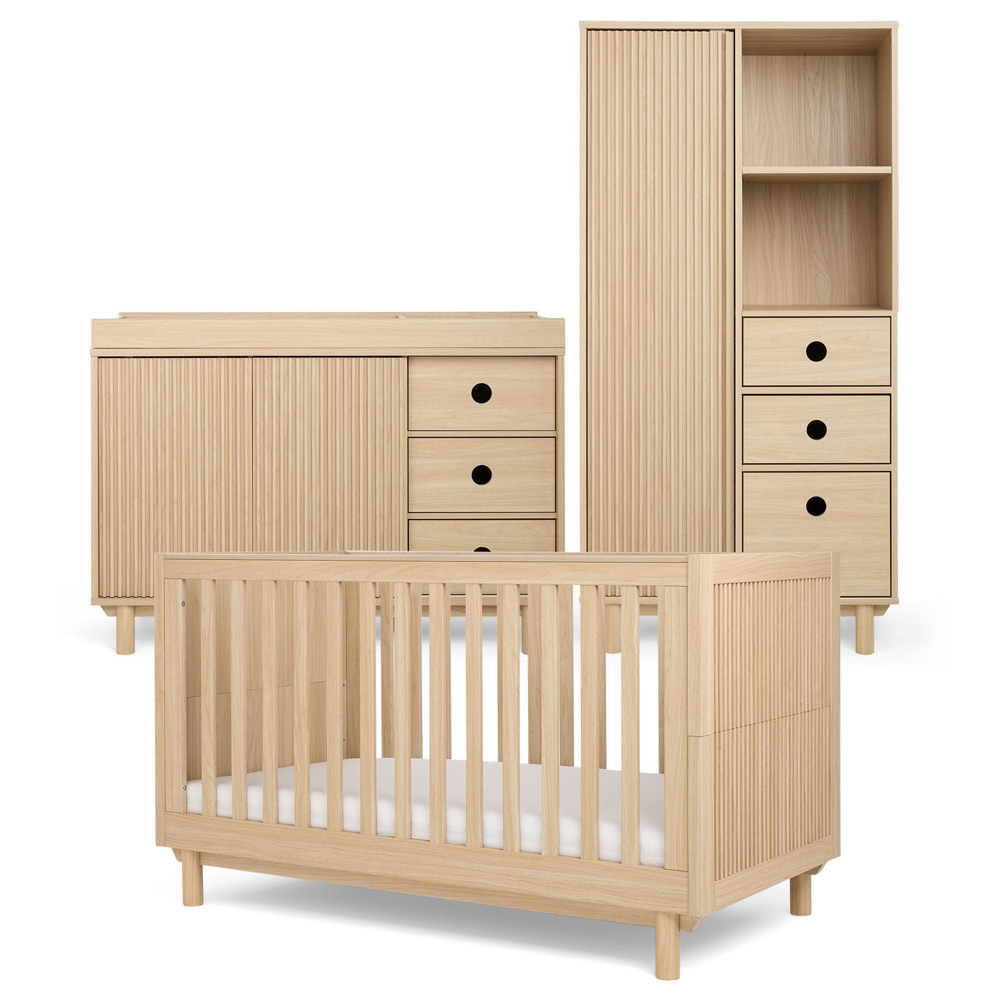 Mamas & Papas cot bed room sets Mamas & Papas Oska Wide 2 Piece Range - Natural Oak RAOKQ1400