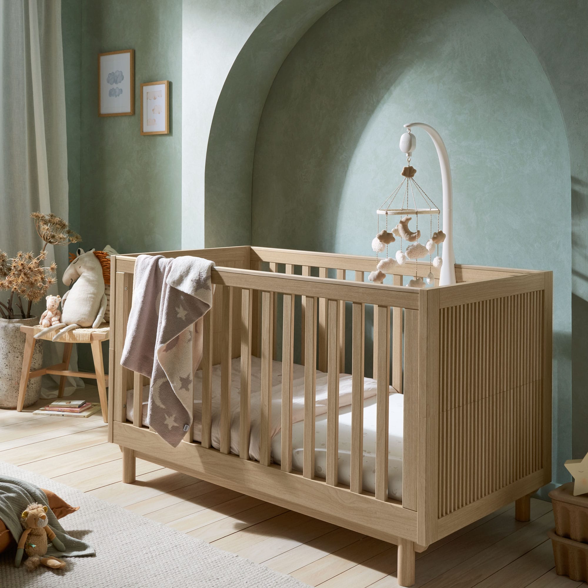 Mamas & Papas cot bed room sets Mamas & Papas Oska Wide 2 Piece Roomset - Natural Oak
